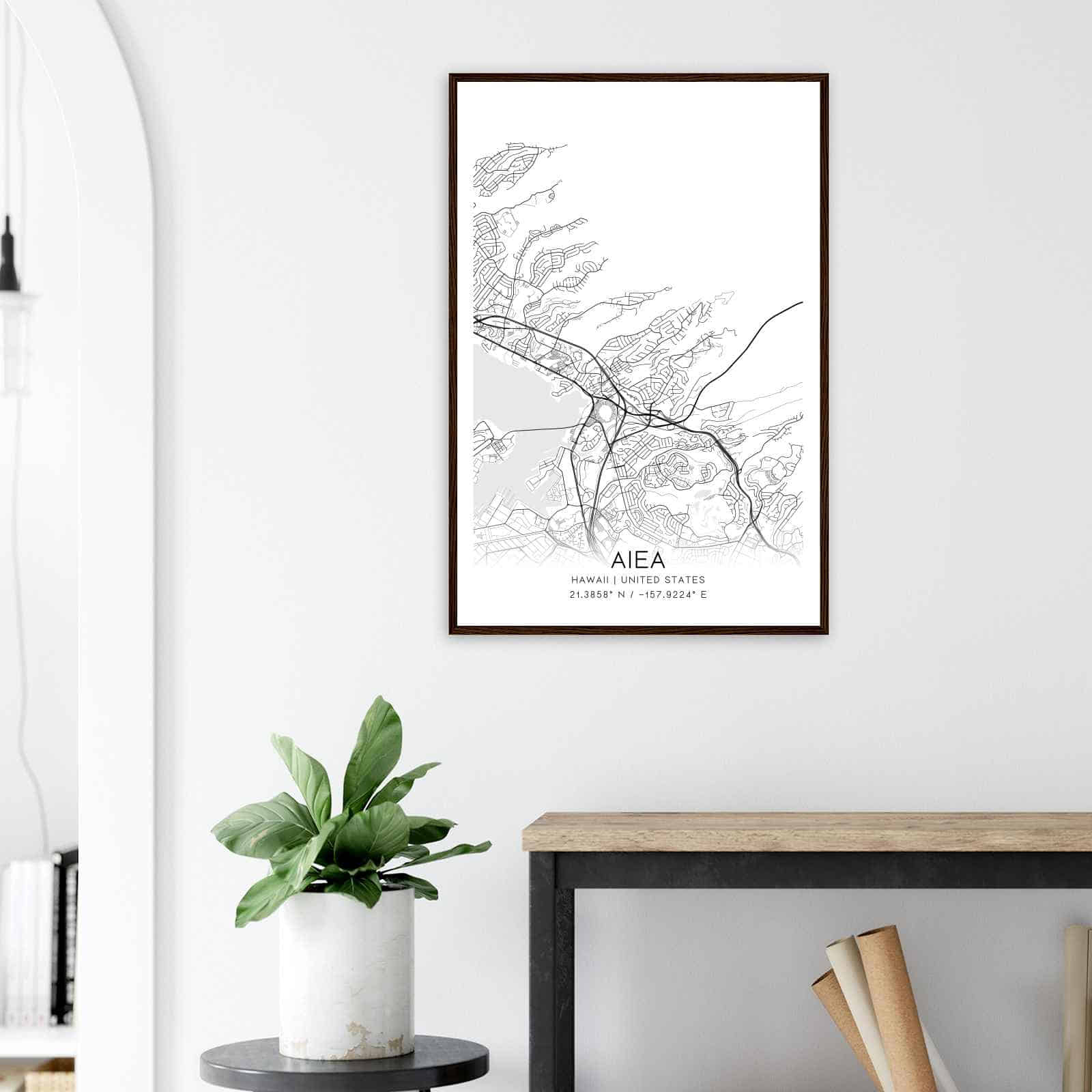 Deerfield Kansas Map Poster, Modern Home Decor Wall Art Print (Copy)