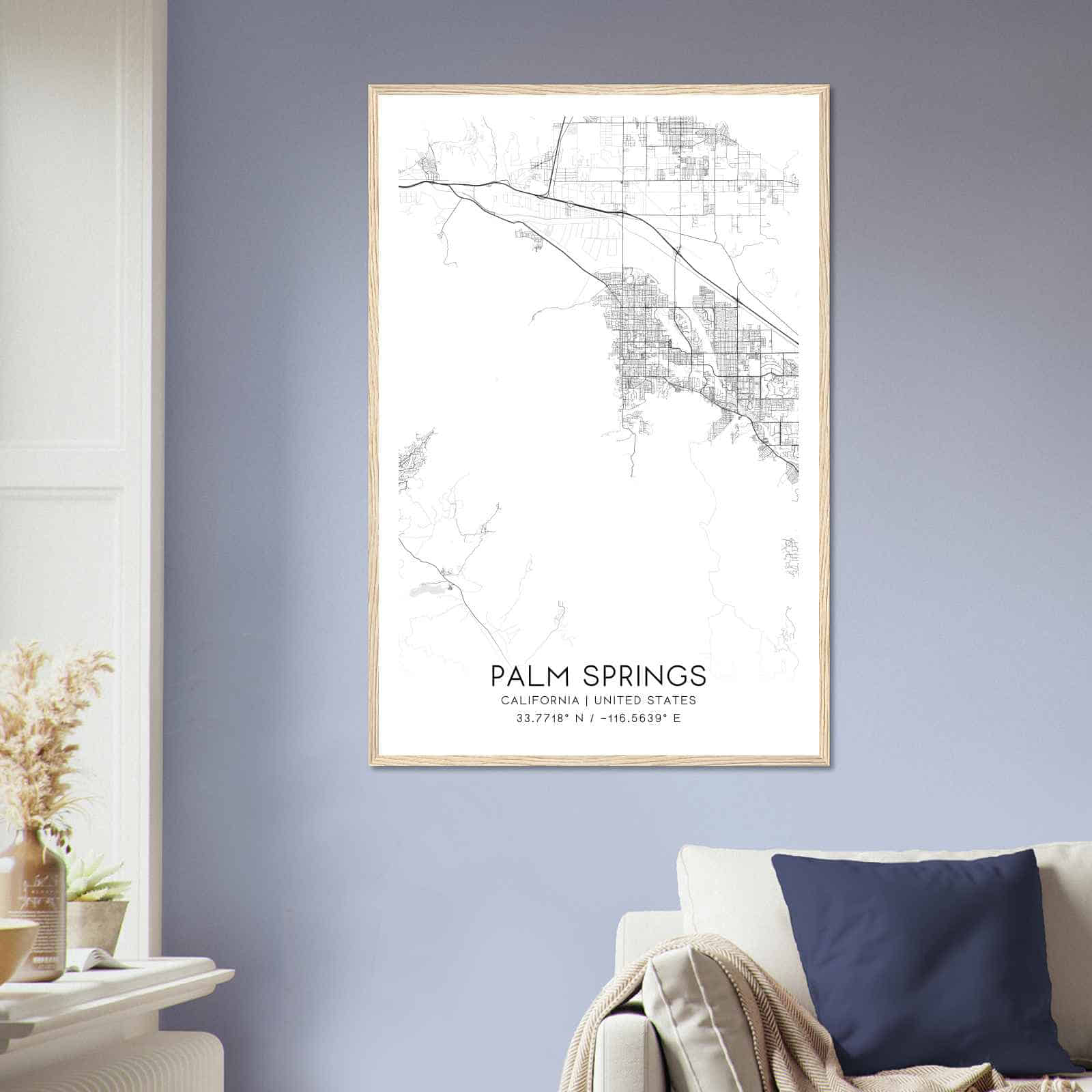 Deerfield Kansas Map Poster, Modern Home Decor Wall Art Print (Copy)