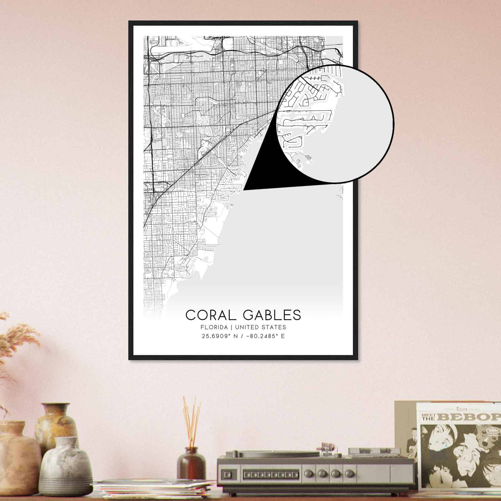 Deerfield Kansas Map Poster, Modern Home Decor Wall Art Print (Copy)