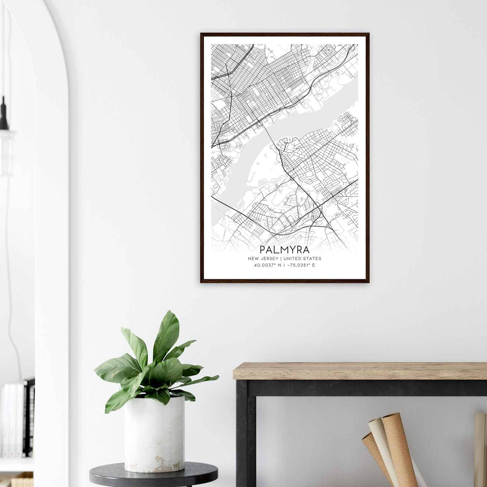 Deerfield Kansas Map Poster, Modern Home Decor Wall Art Print (Copy)