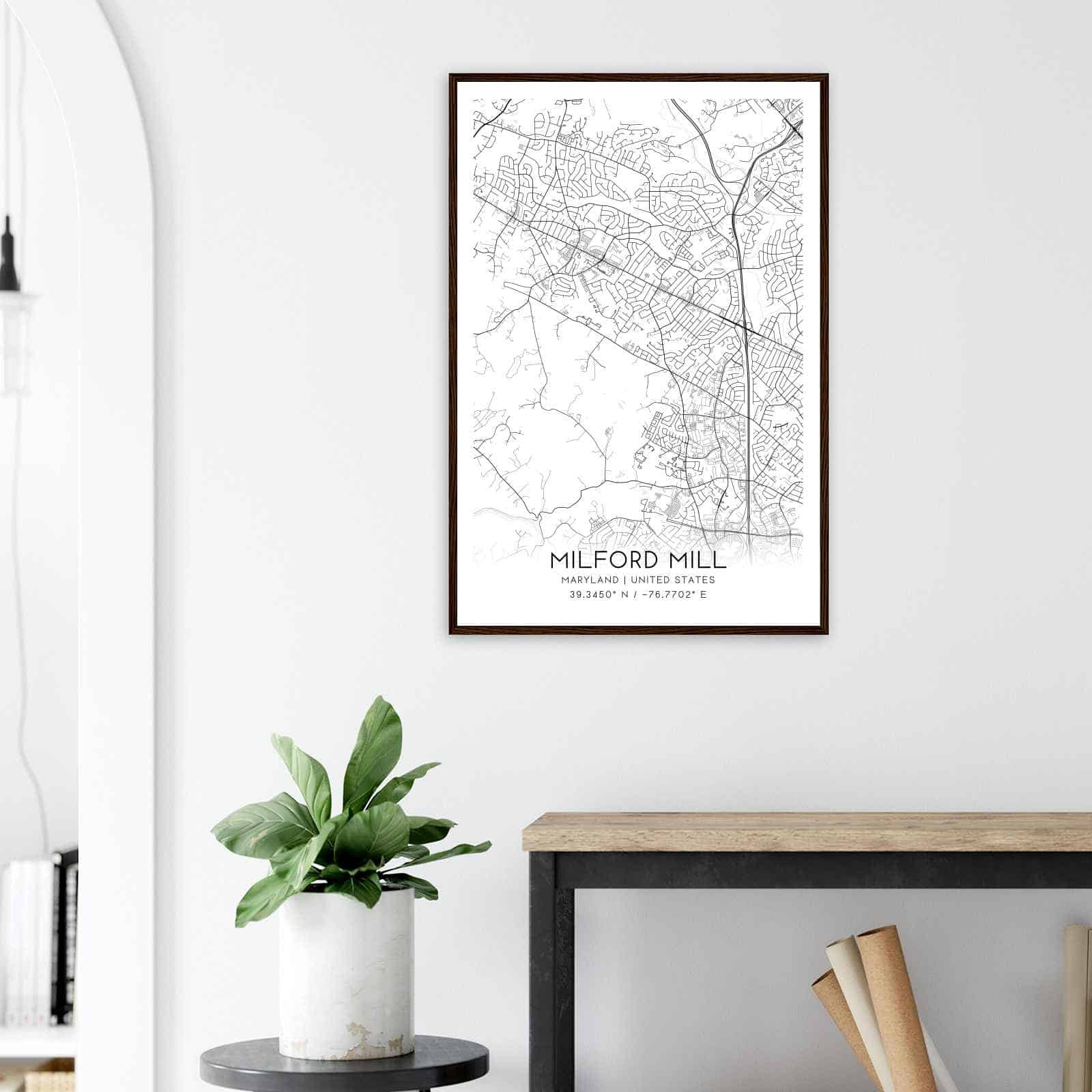 Deerfield Kansas Map Poster, Modern Home Decor Wall Art Print (Copy)