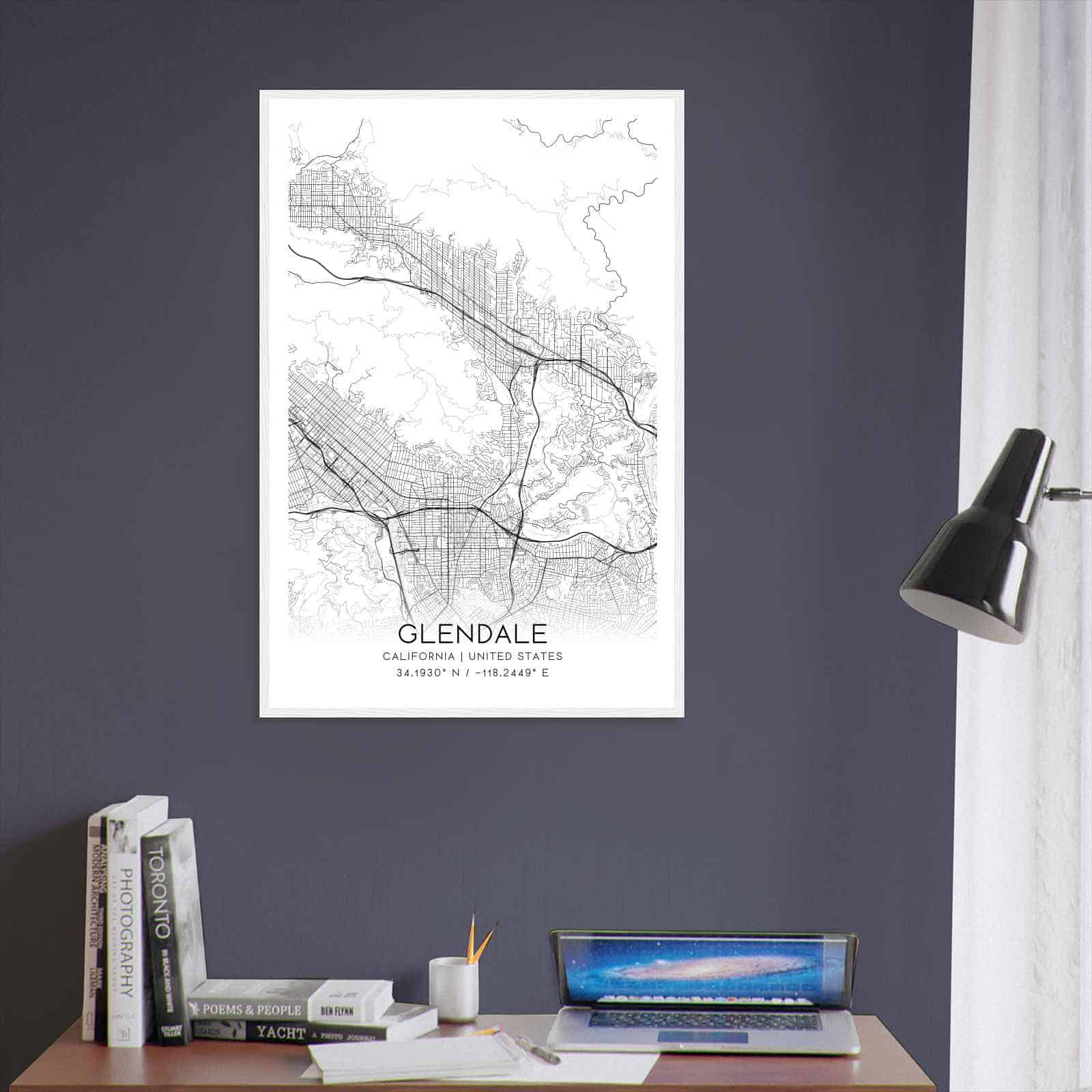 Deerfield Kansas Map Poster, Modern Home Decor Wall Art Print (Copy)