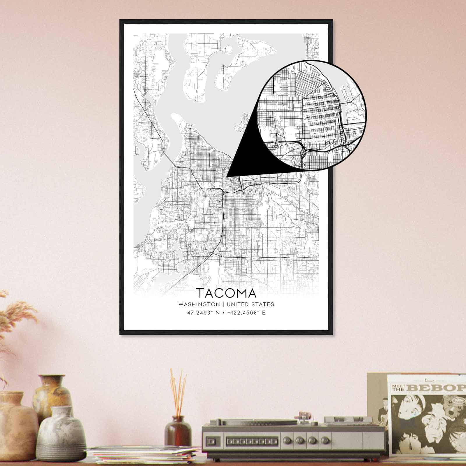 Deerfield Kansas Map Poster, Modern Home Decor Wall Art Print (Copy)