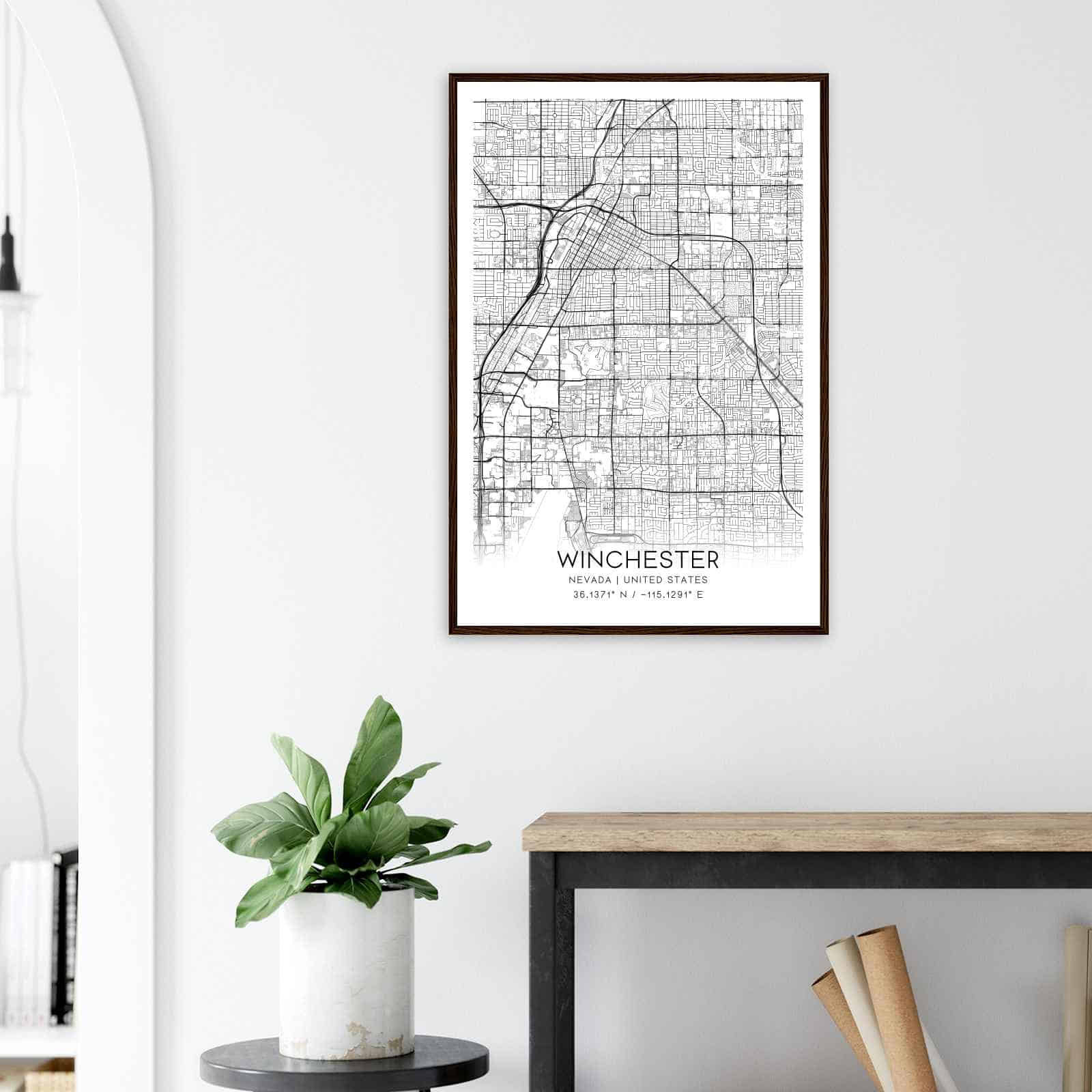 Deerfield Kansas Map Poster, Modern Home Decor Wall Art Print (Copy)