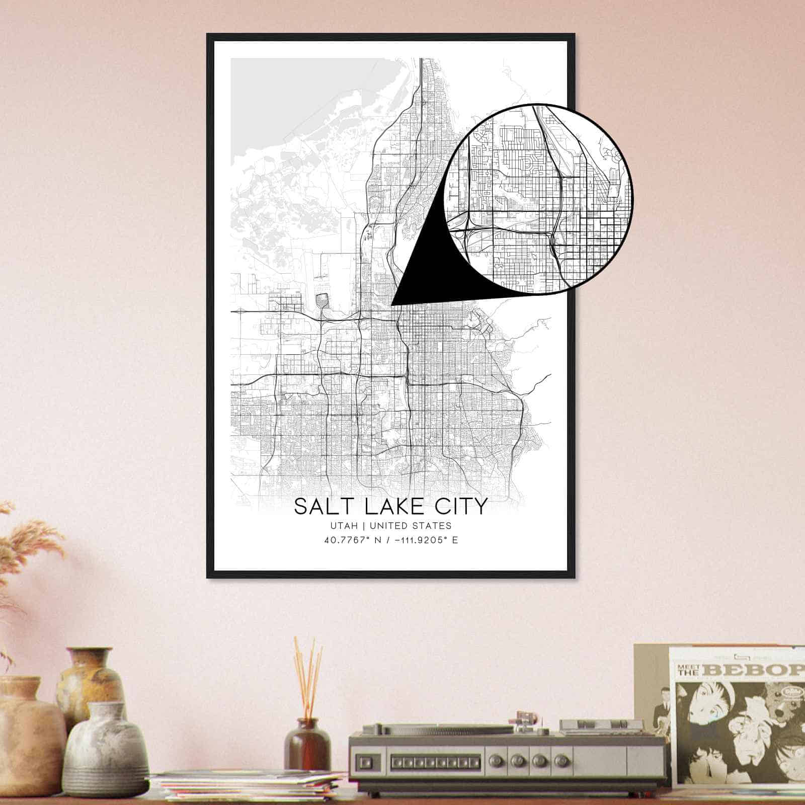 Deerfield Kansas Map Poster, Modern Home Decor Wall Art Print (Copy)