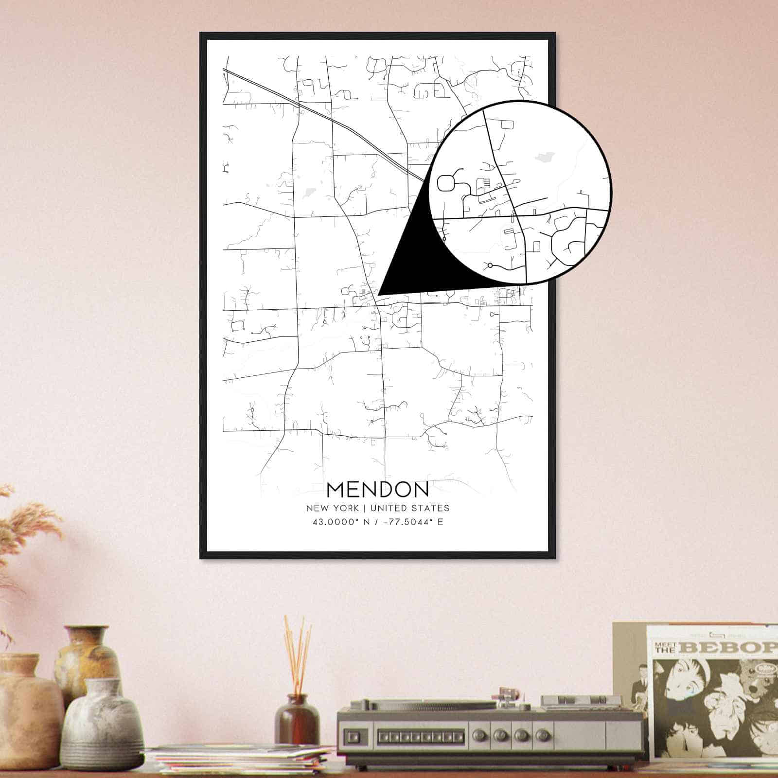 Deerfield Kansas Map Poster, Modern Home Decor Wall Art Print (Copy)