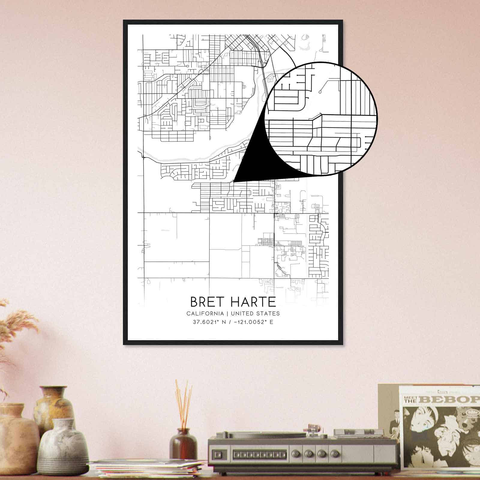Deerfield Kansas Map Poster, Modern Home Decor Wall Art Print (Copy)