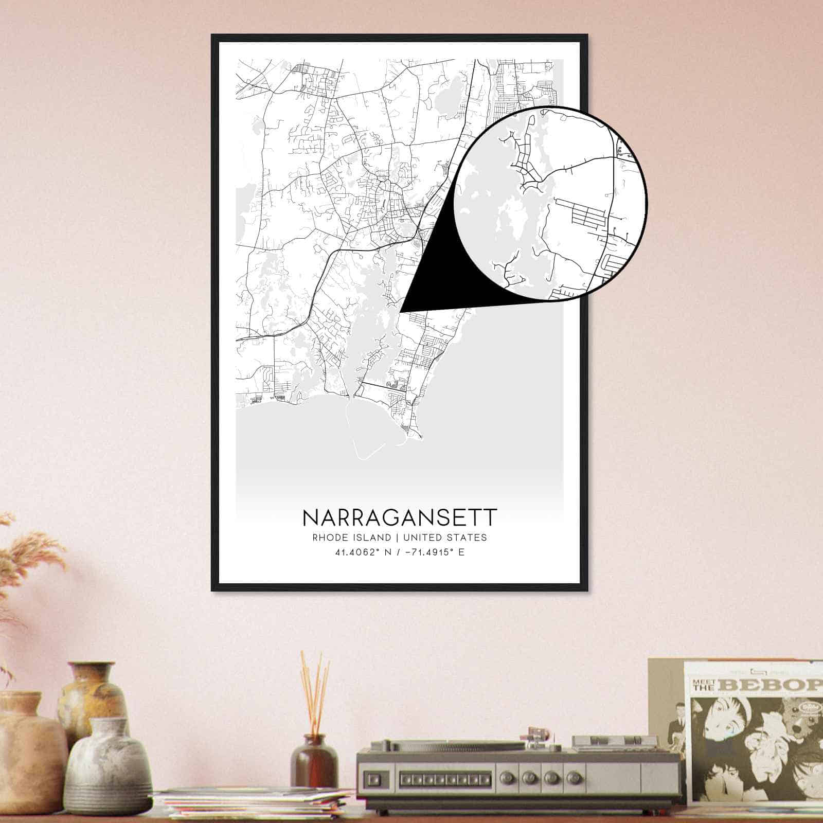 Deerfield Kansas Map Poster, Modern Home Decor Wall Art Print (Copy)