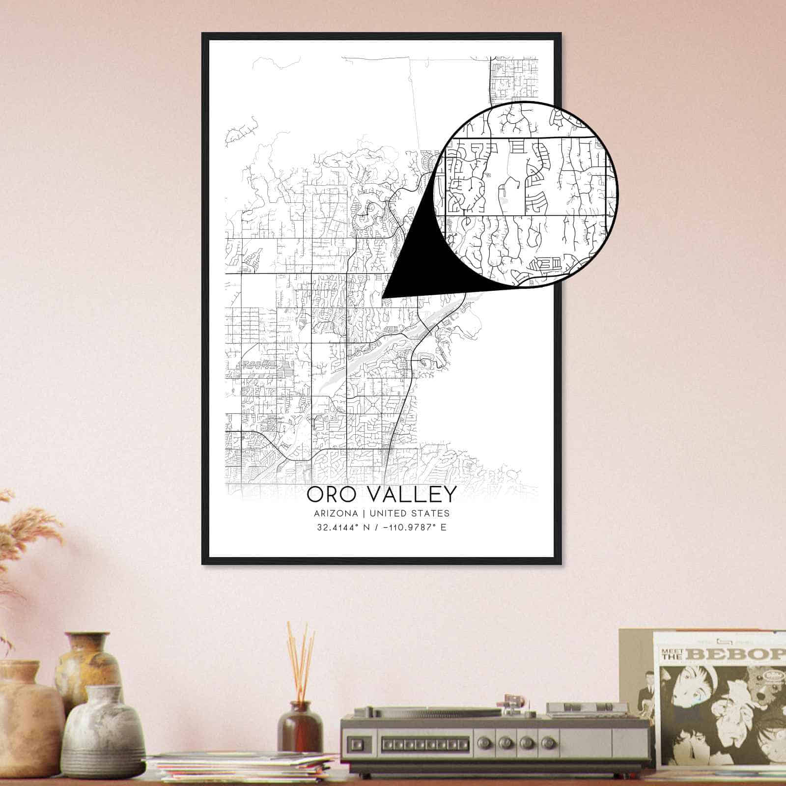 Deerfield Kansas Map Poster, Modern Home Decor Wall Art Print (Copy)