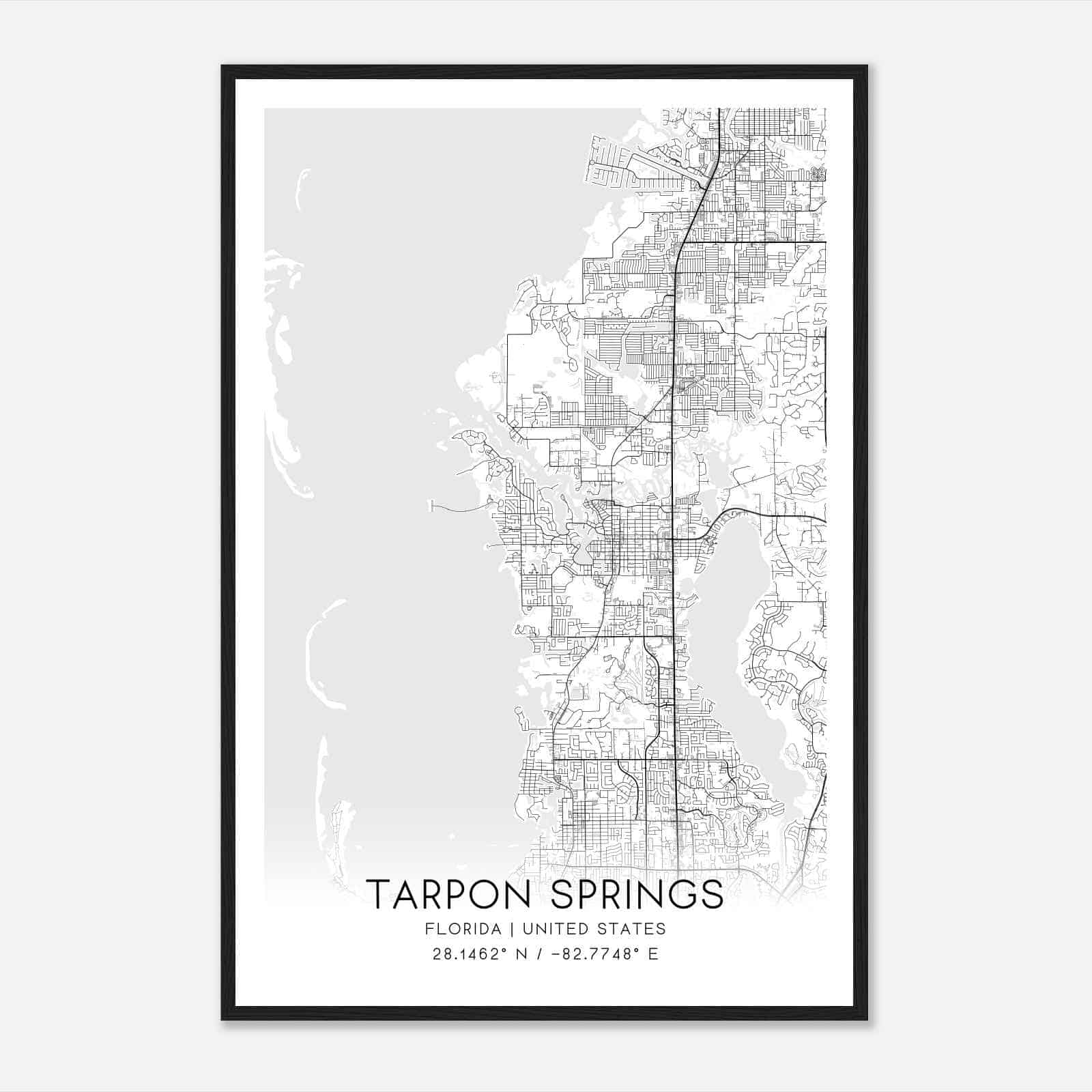 Tarpon Springs Florida Map Poster, Modern Home Decor Wall Art Print Tarpon Springs Florida Map Poster, Modern Home Decor Wall Art Print