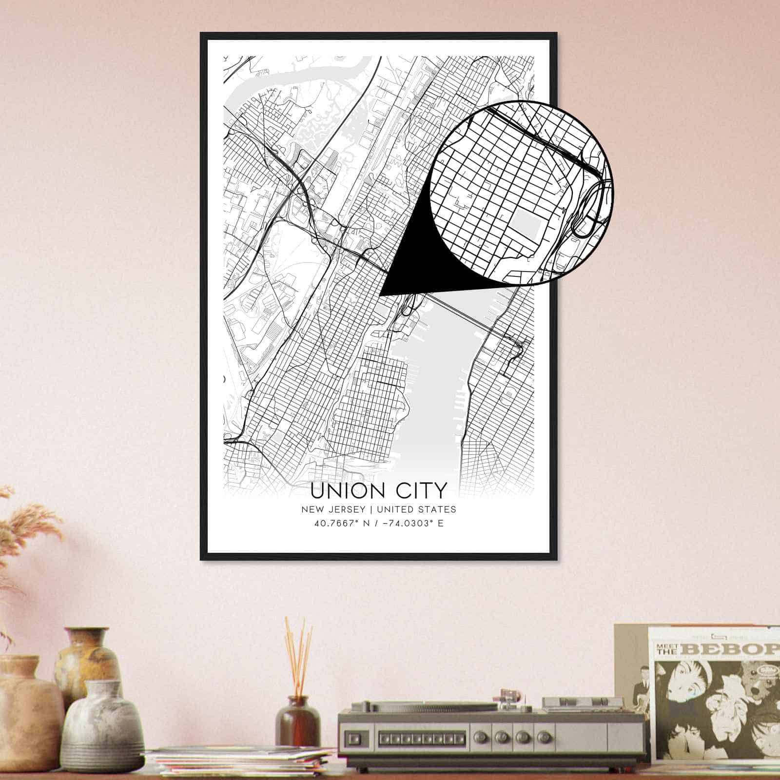 Deerfield Kansas Map Poster, Modern Home Decor Wall Art Print (Copy)