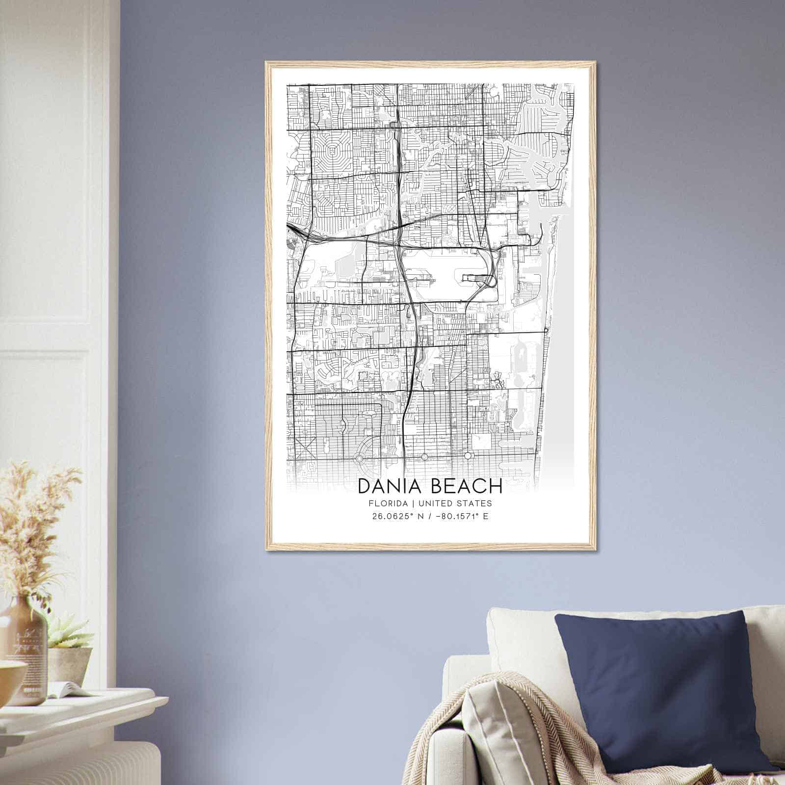 Deerfield Kansas Map Poster, Modern Home Decor Wall Art Print (Copy)