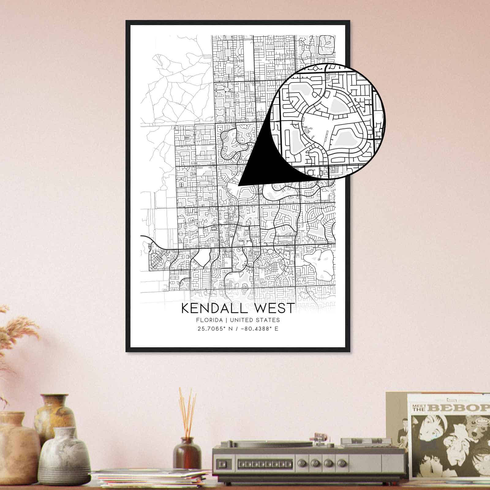 Deerfield Kansas Map Poster, Modern Home Decor Wall Art Print (Copy)