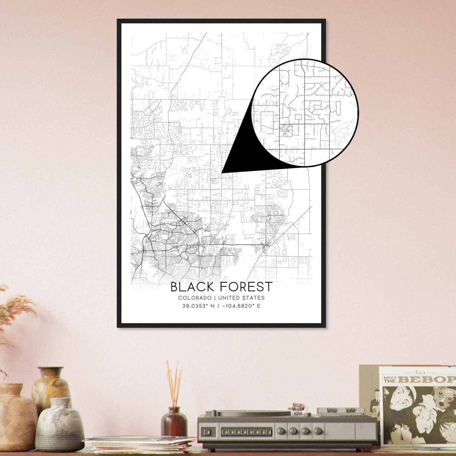 Deerfield Kansas Map Poster, Modern Home Decor Wall Art Print (Copy)