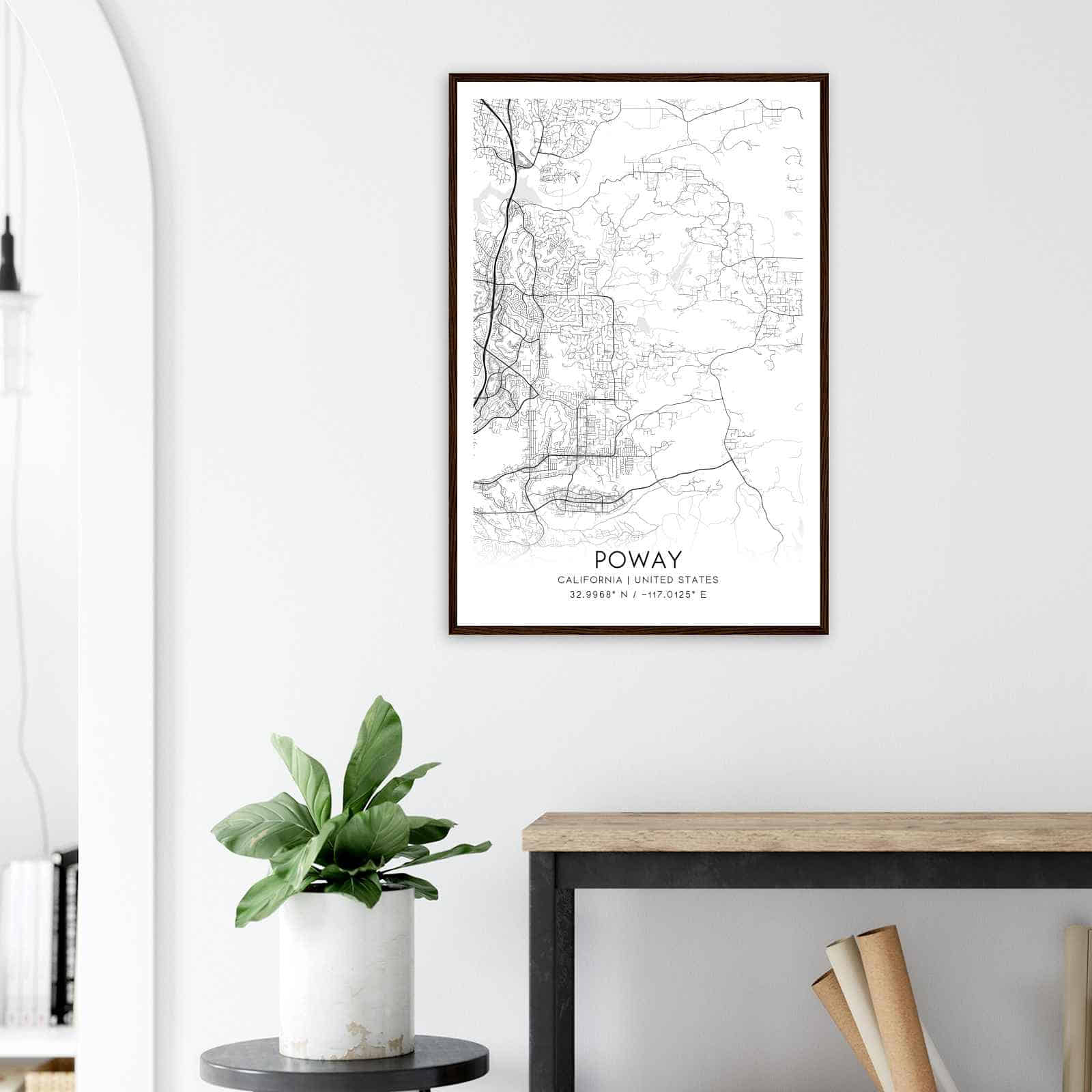 Deerfield Kansas Map Poster, Modern Home Decor Wall Art Print (Copy)