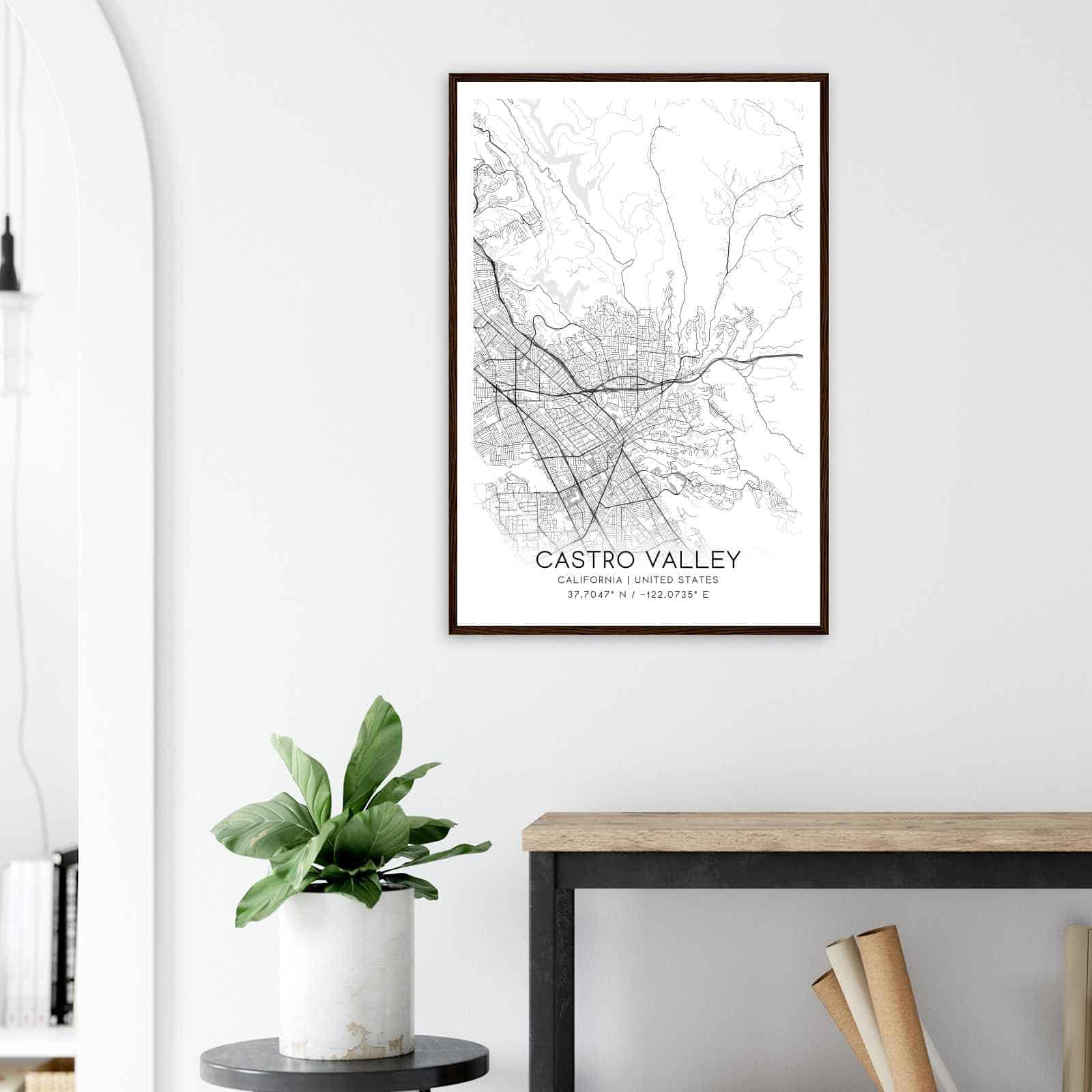 Deerfield Kansas Map Poster, Modern Home Decor Wall Art Print (Copy)