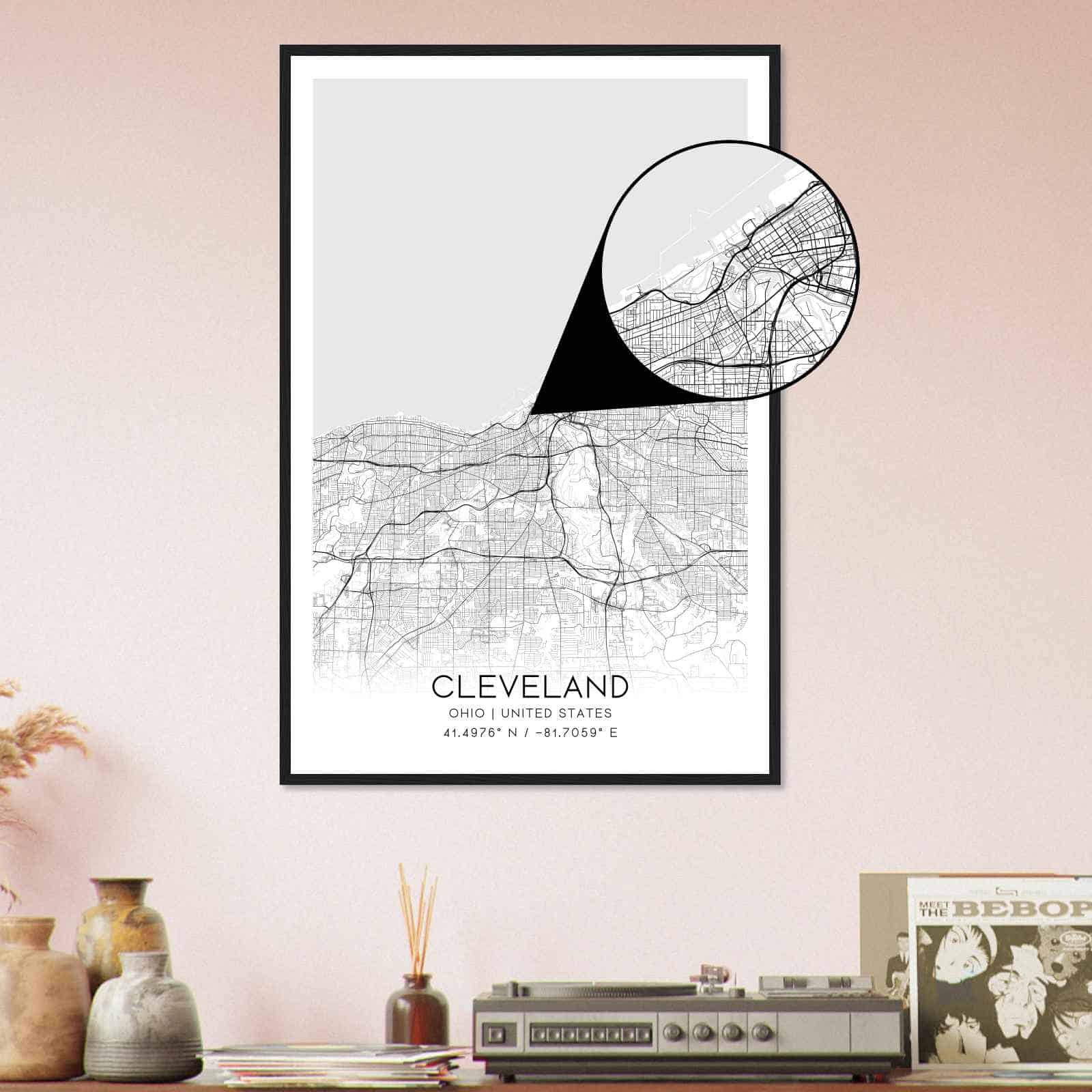 Deerfield Kansas Map Poster, Modern Home Decor Wall Art Print (Copy)