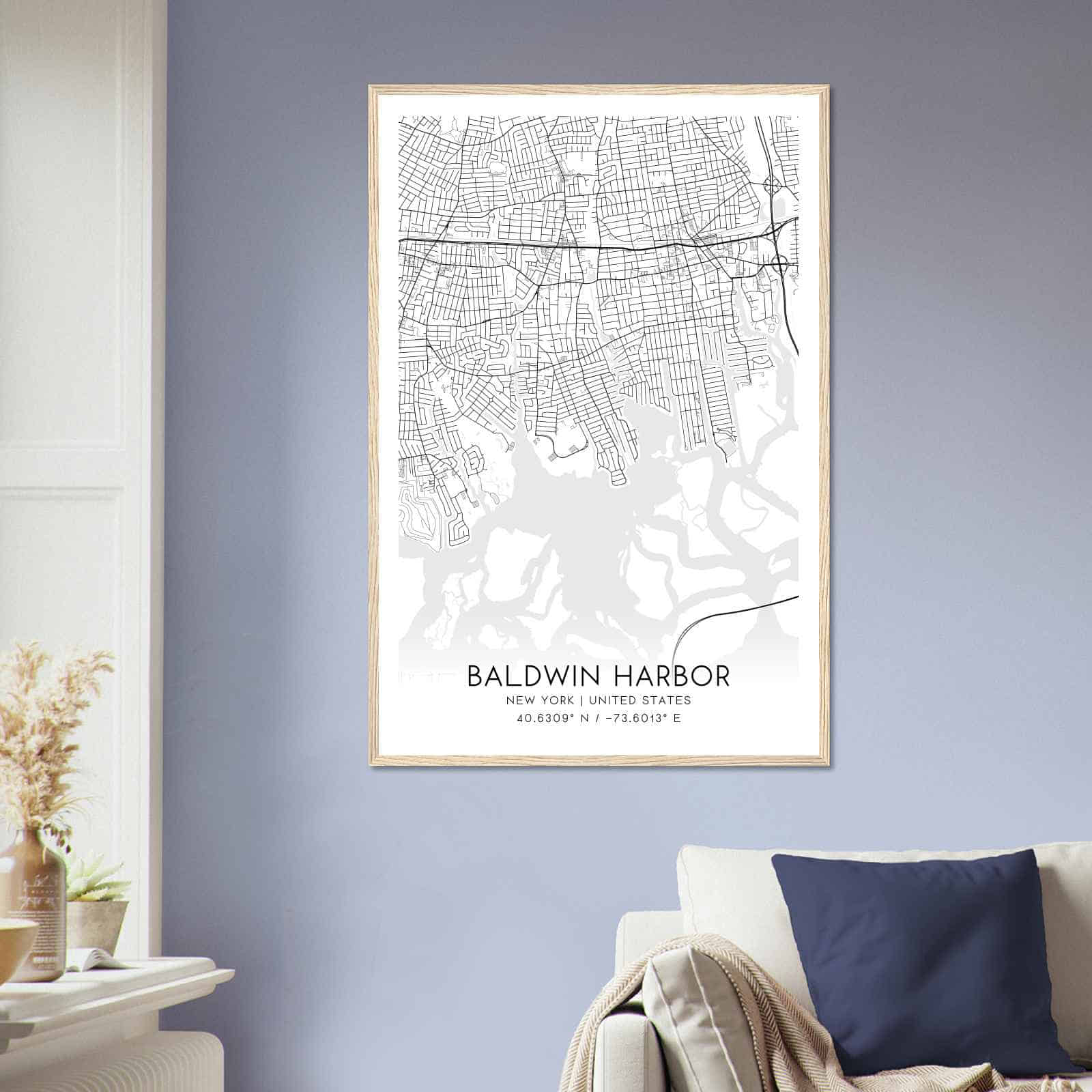 Deerfield Kansas Map Poster, Modern Home Decor Wall Art Print (Copy)