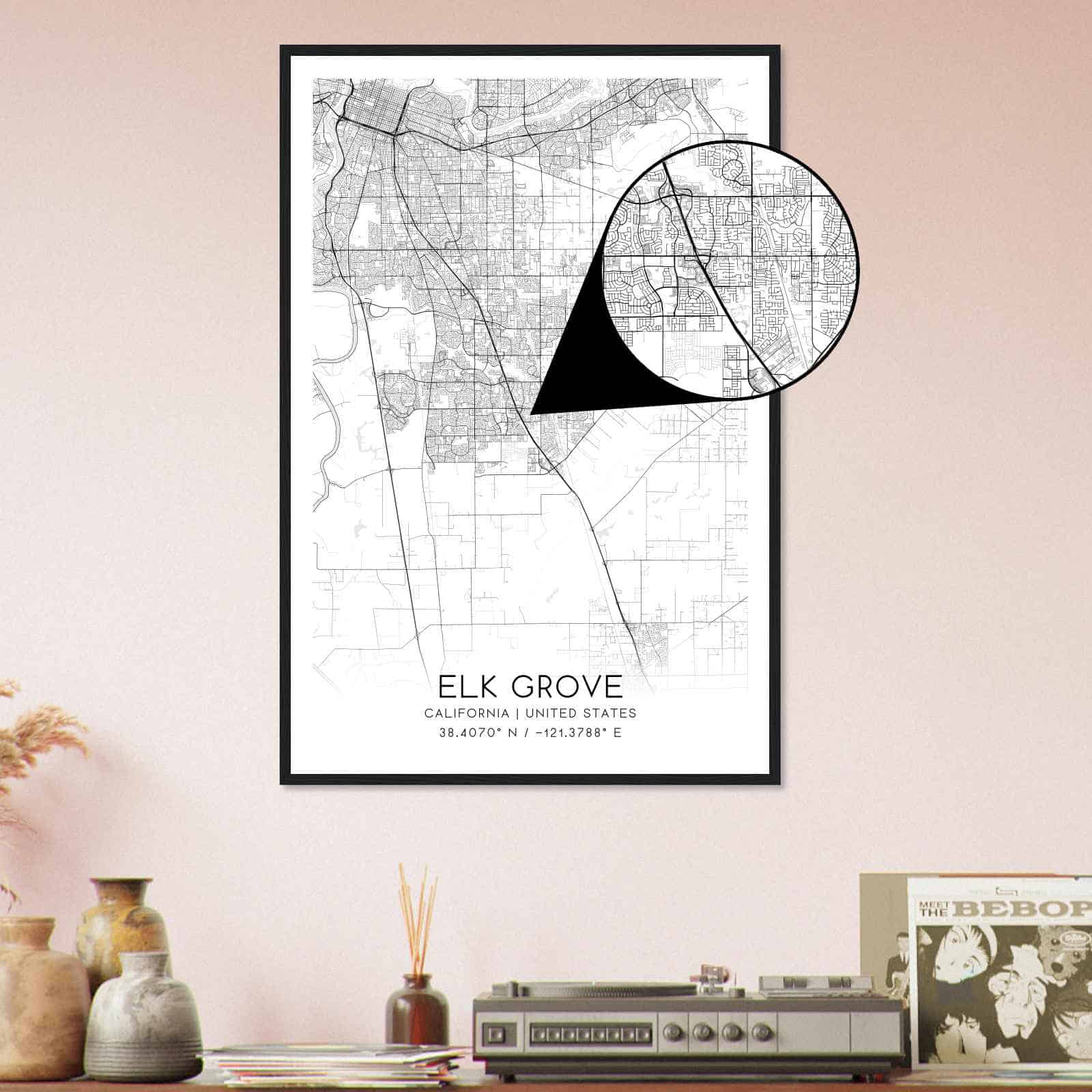 Deerfield Kansas Map Poster, Modern Home Decor Wall Art Print (Copy)