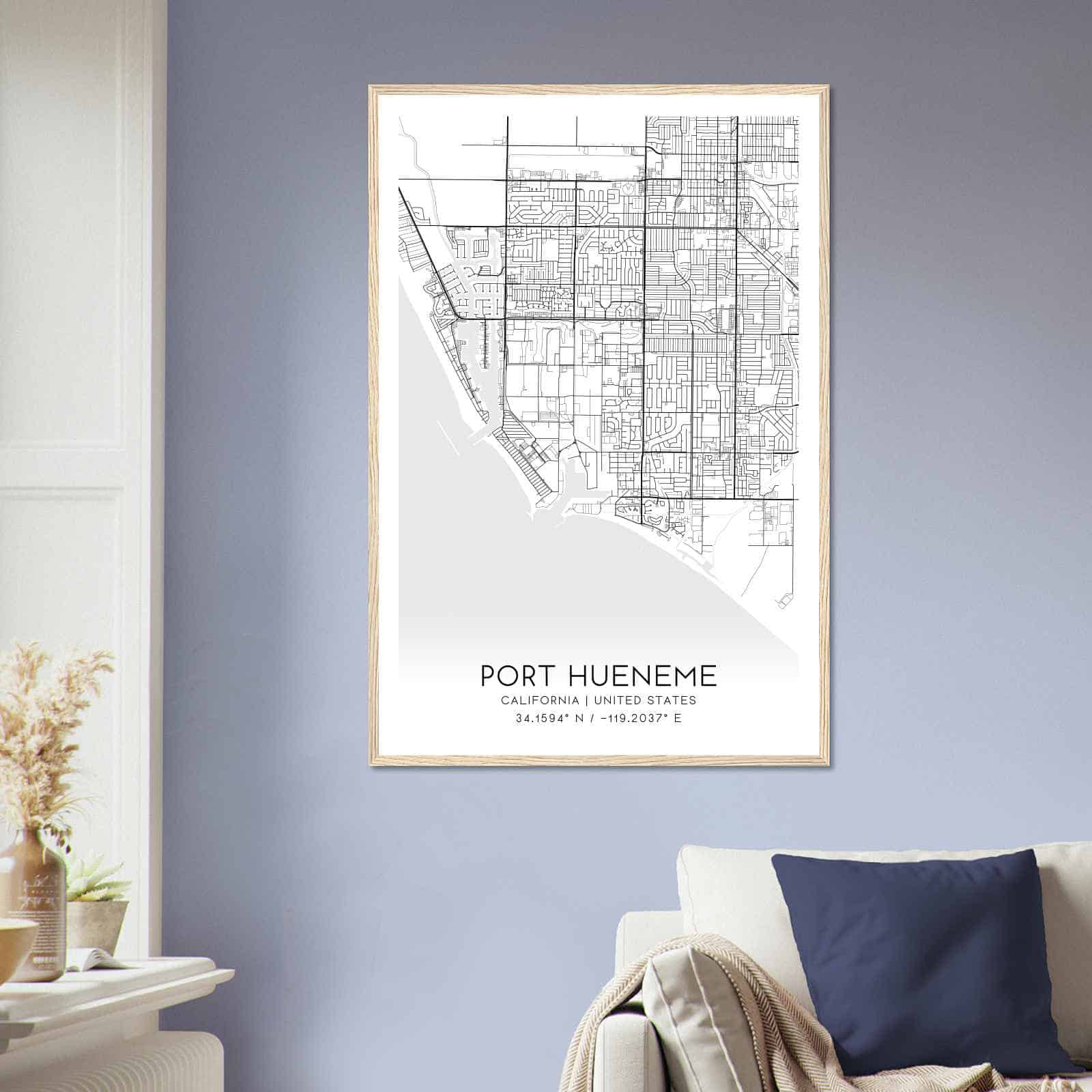 Deerfield Kansas Map Poster, Modern Home Decor Wall Art Print (Copy)