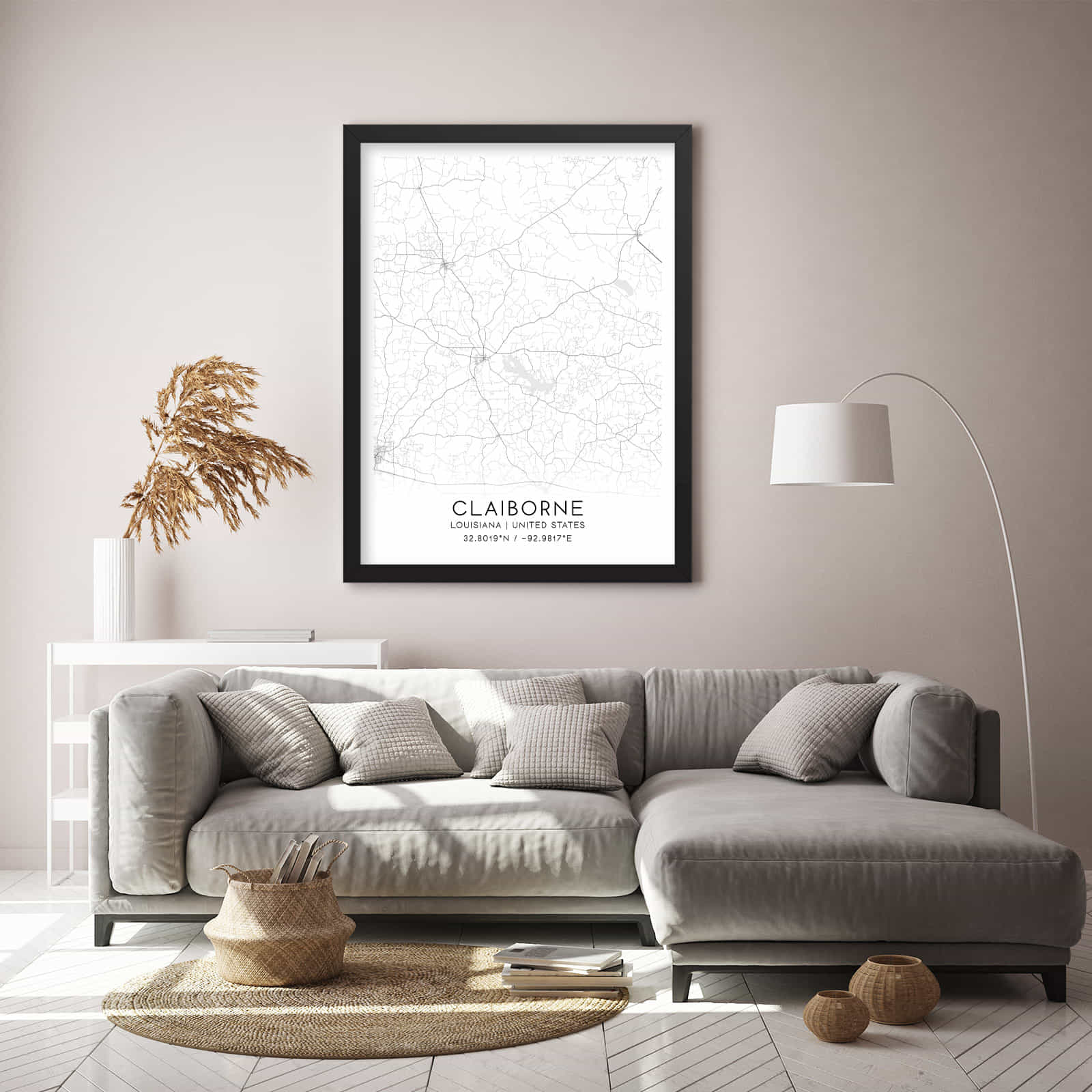 Deerfield Kansas Map Poster, Modern Home Decor Wall Art Print (Copy)