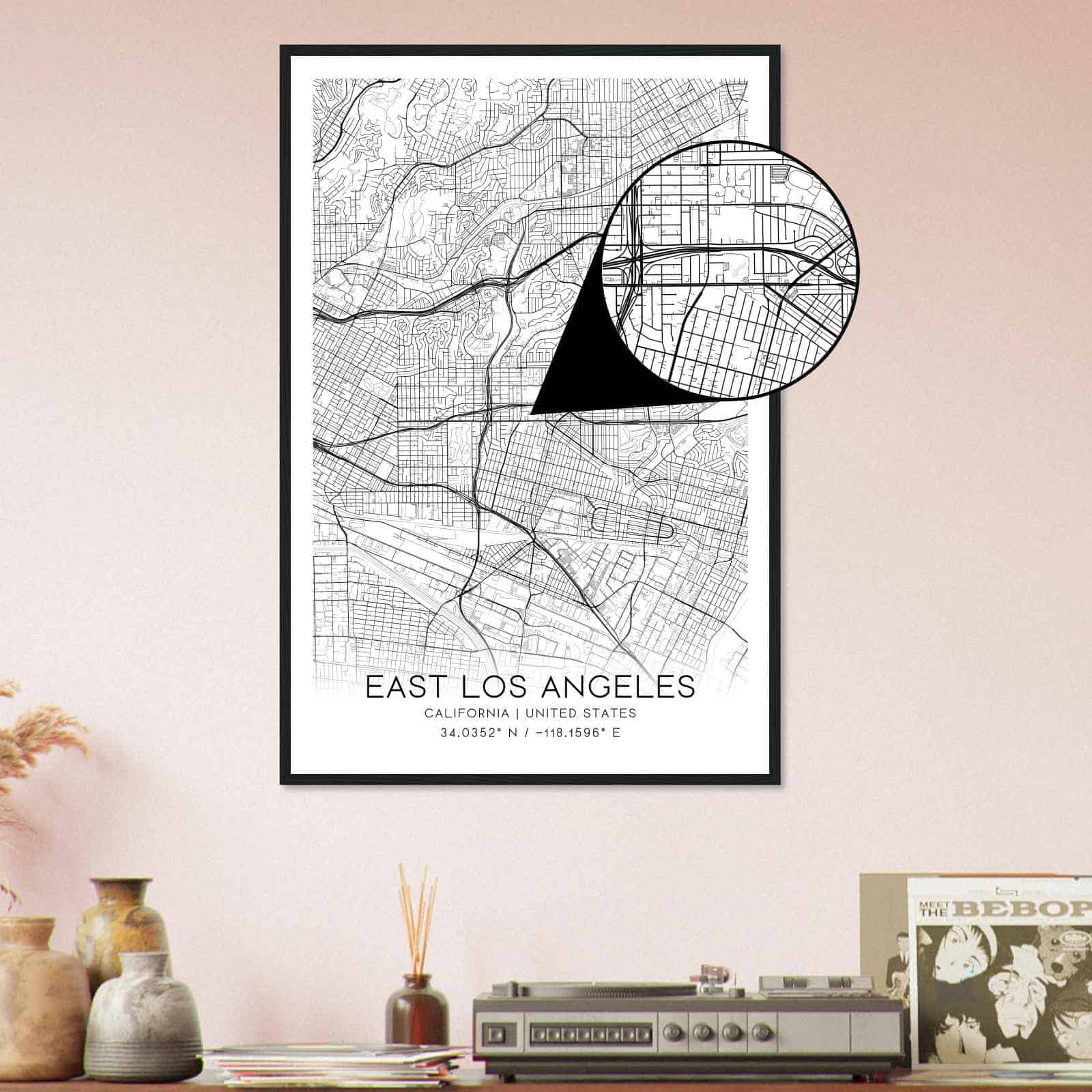 Deerfield Kansas Map Poster, Modern Home Decor Wall Art Print (Copy)