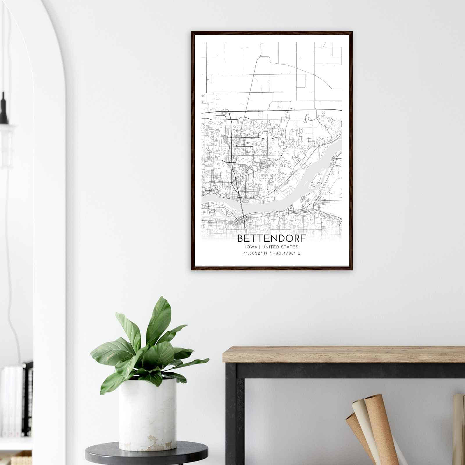 Deerfield Kansas Map Poster, Modern Home Decor Wall Art Print (Copy)