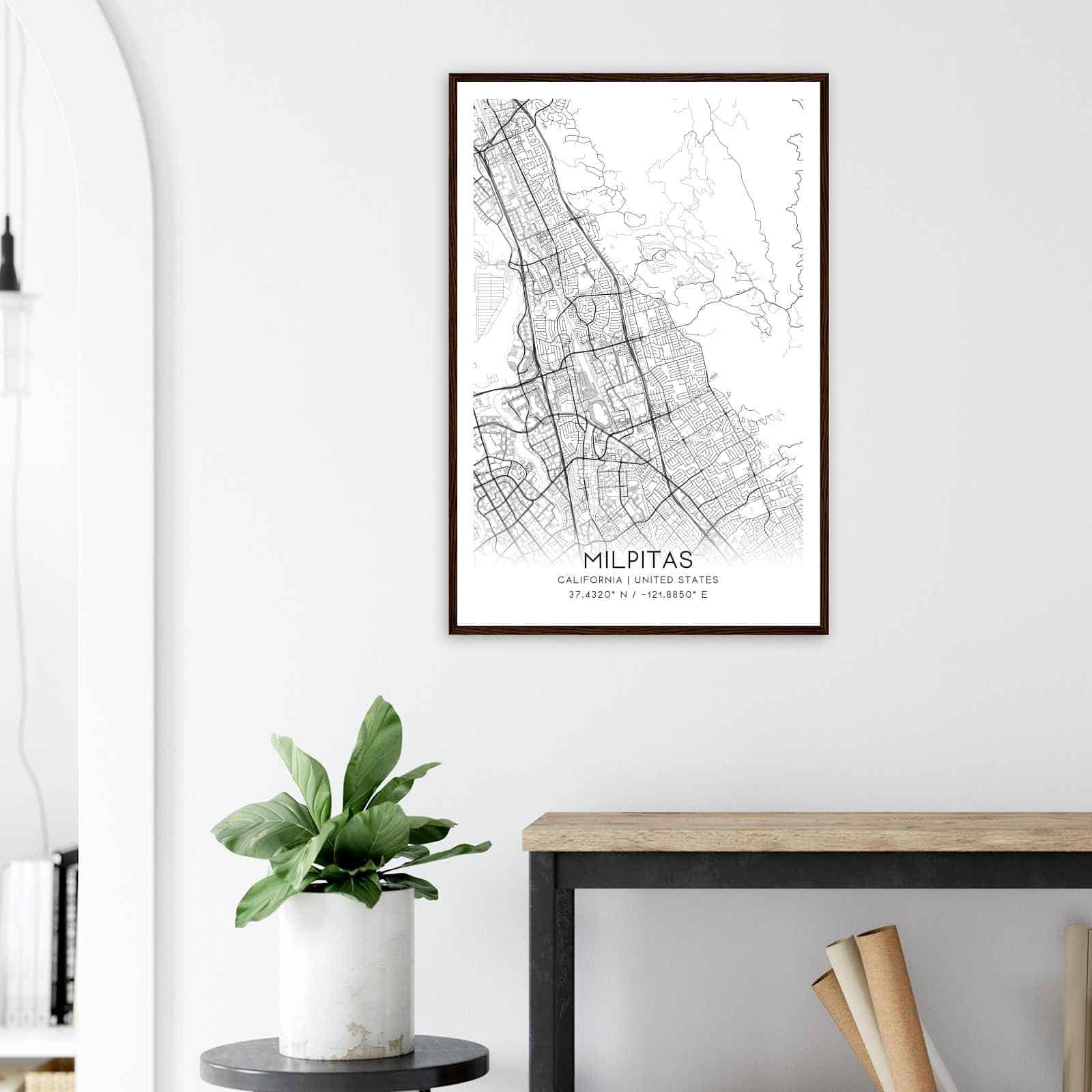 Deerfield Kansas Map Poster, Modern Home Decor Wall Art Print (Copy)