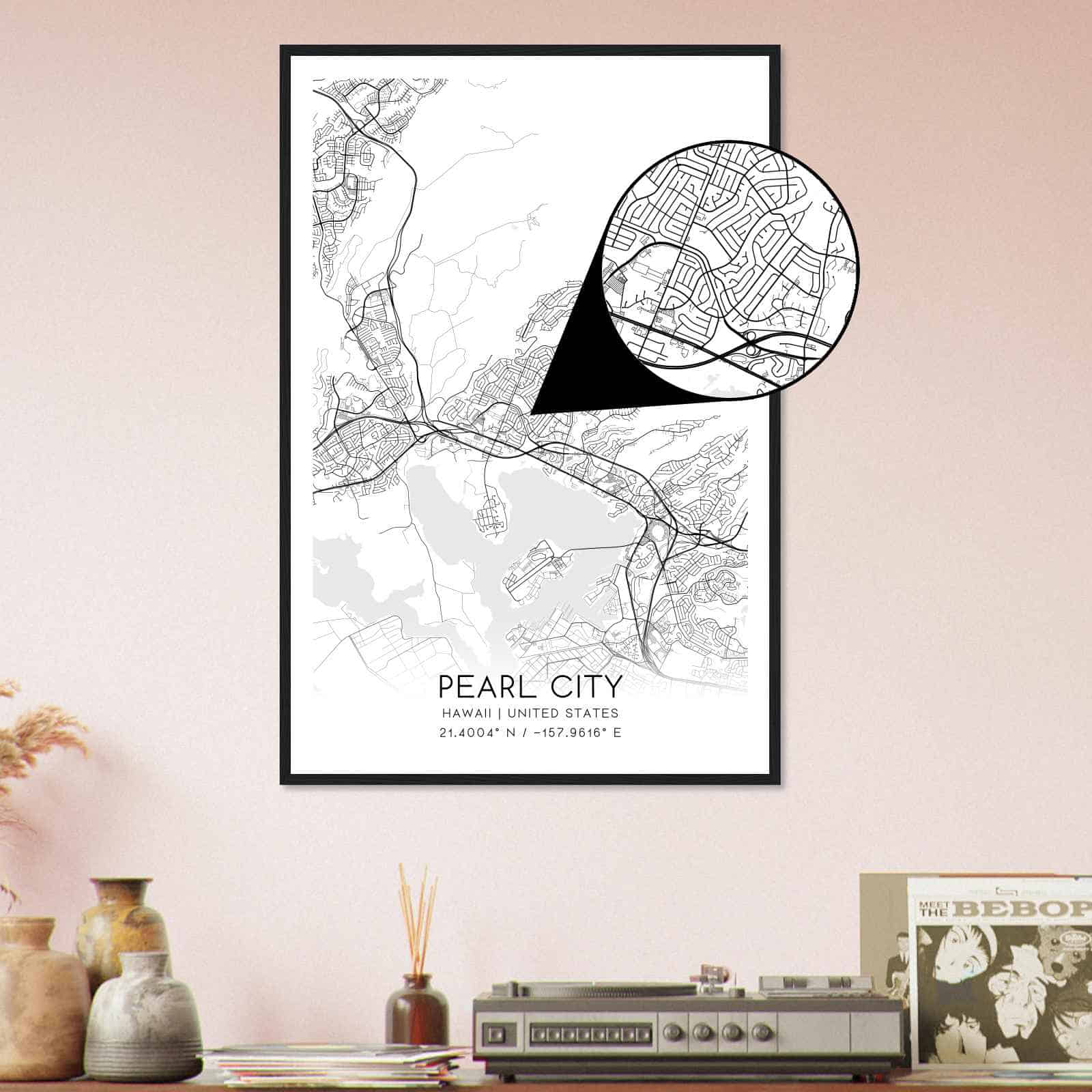 Deerfield Kansas Map Poster, Modern Home Decor Wall Art Print (Copy)