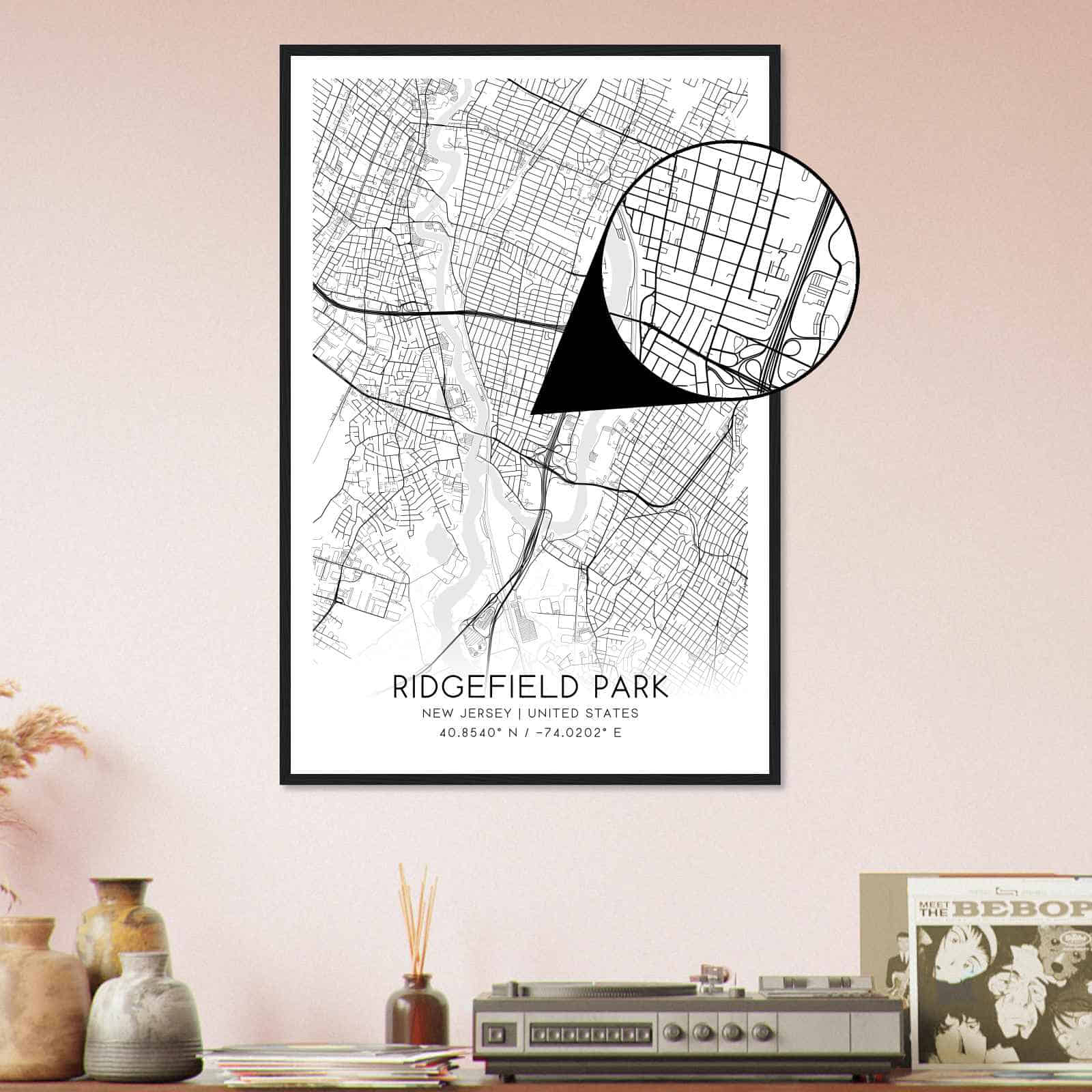 Deerfield Kansas Map Poster, Modern Home Decor Wall Art Print (Copy)