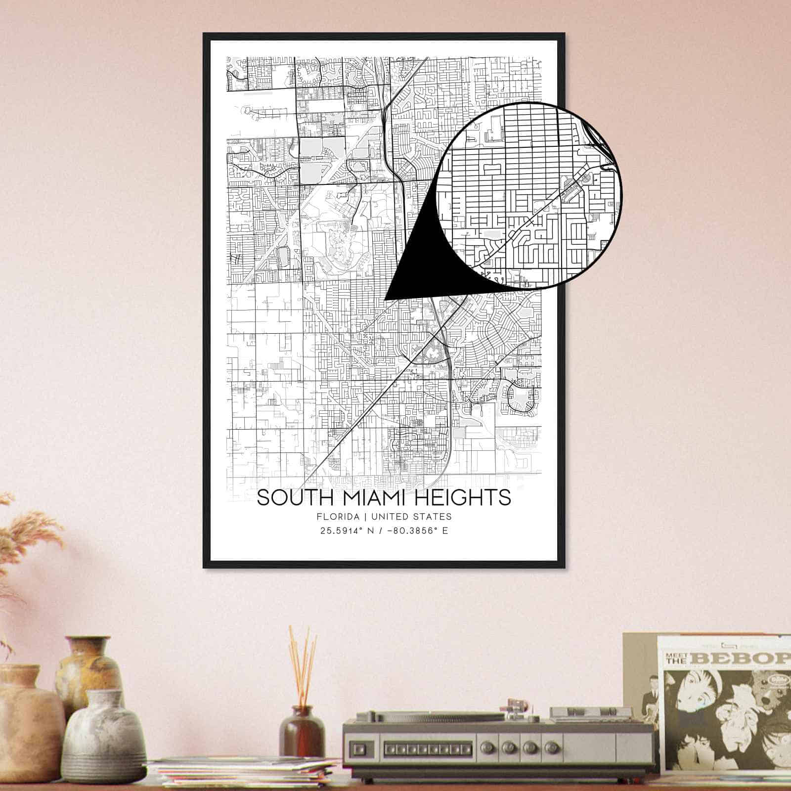 Deerfield Kansas Map Poster, Modern Home Decor Wall Art Print (Copy)