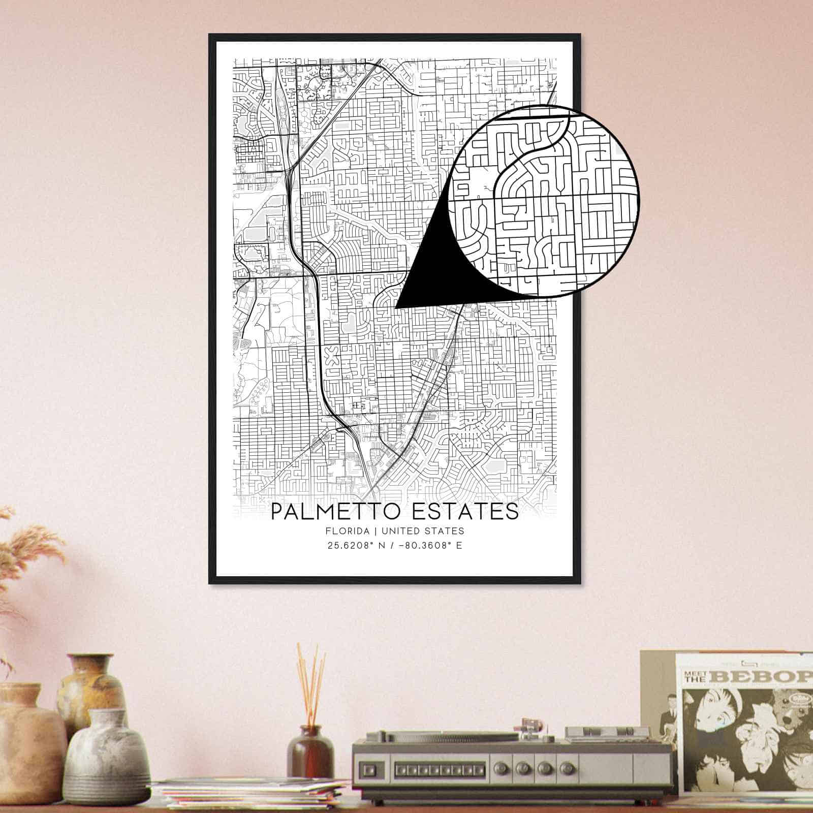 Deerfield Kansas Map Poster, Modern Home Decor Wall Art Print (Copy)