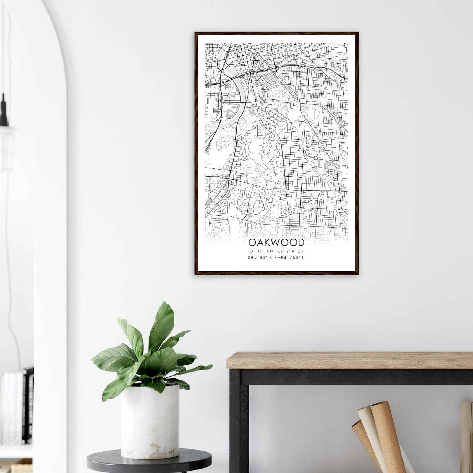 Deerfield Kansas Map Poster, Modern Home Decor Wall Art Print (Copy)