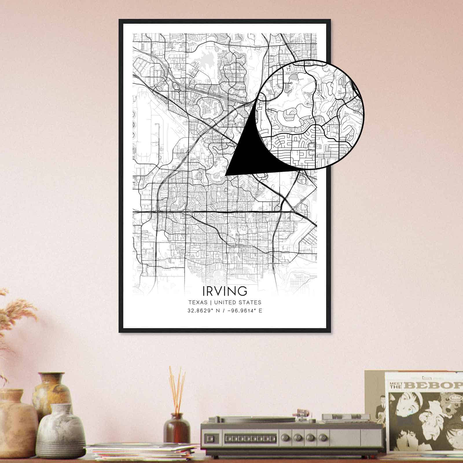 Deerfield Kansas Map Poster, Modern Home Decor Wall Art Print (Copy)