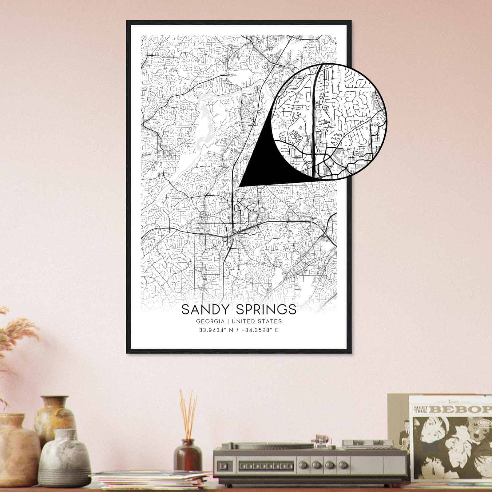 Deerfield Kansas Map Poster, Modern Home Decor Wall Art Print (Copy)