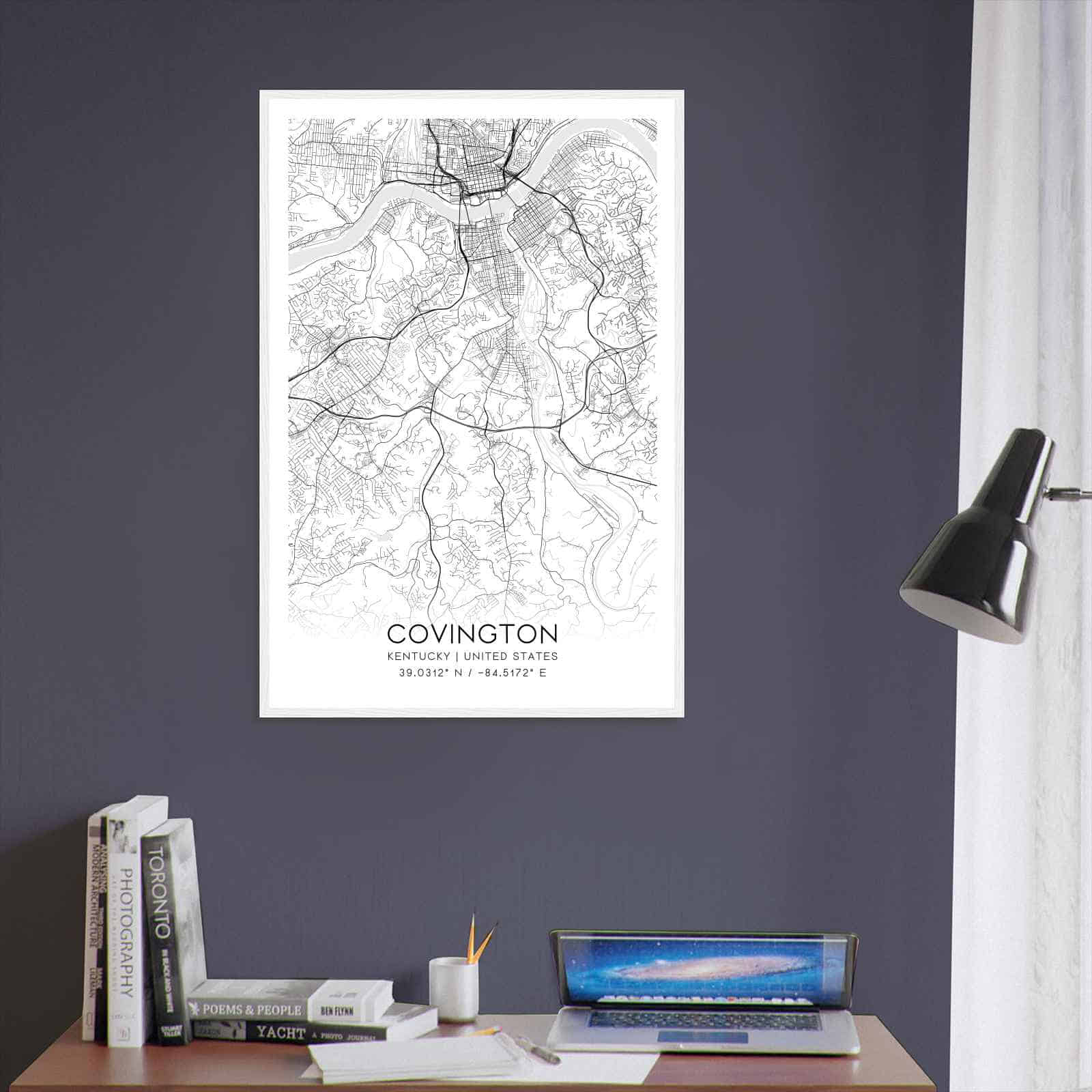 Deerfield Kansas Map Poster, Modern Home Decor Wall Art Print (Copy)