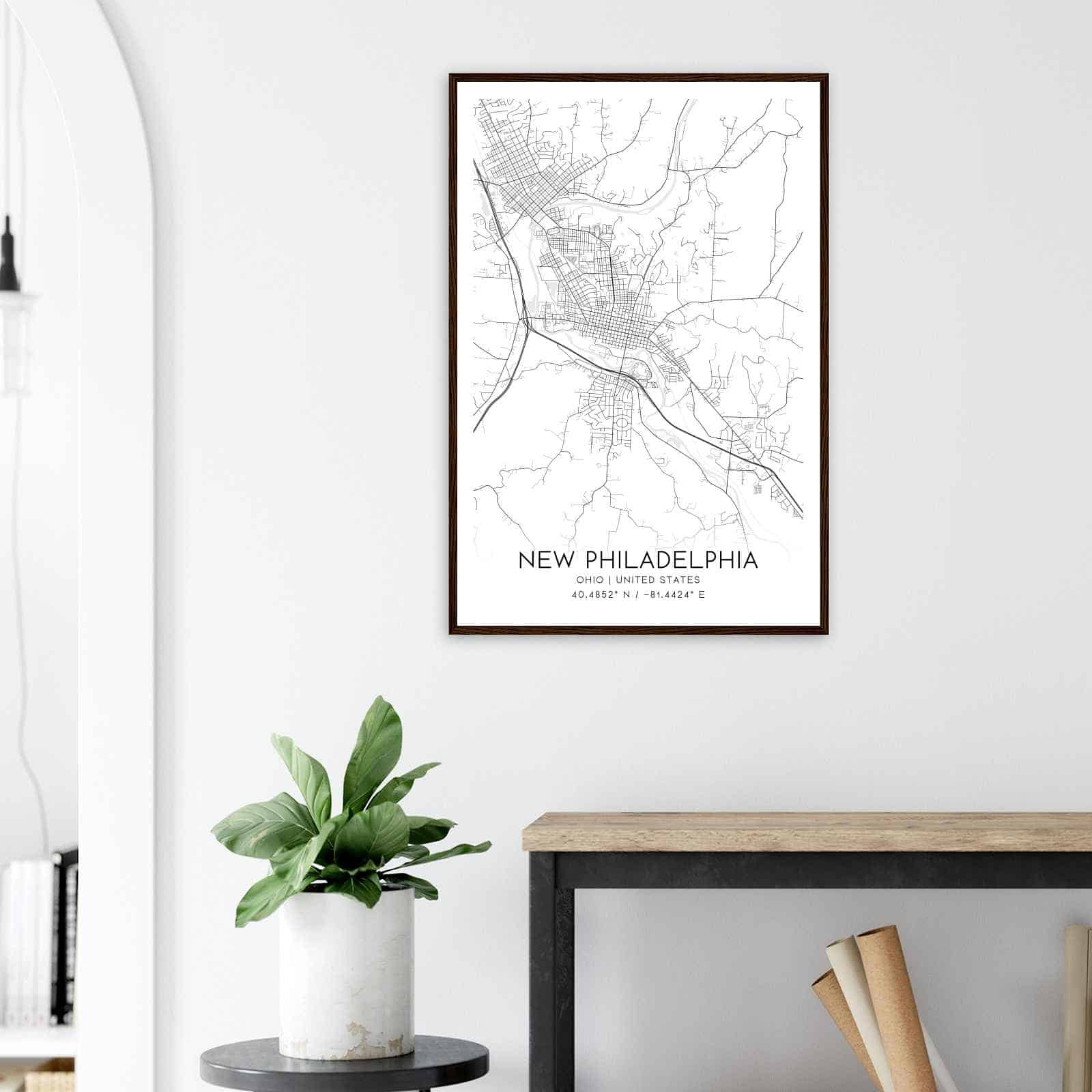 Deerfield Kansas Map Poster, Modern Home Decor Wall Art Print (Copy)