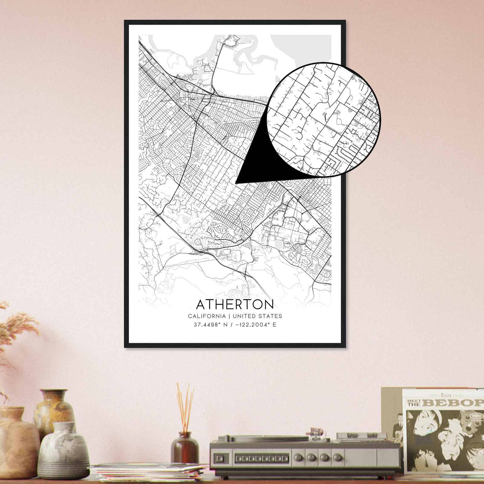 Deerfield Kansas Map Poster, Modern Home Decor Wall Art Print (Copy)
