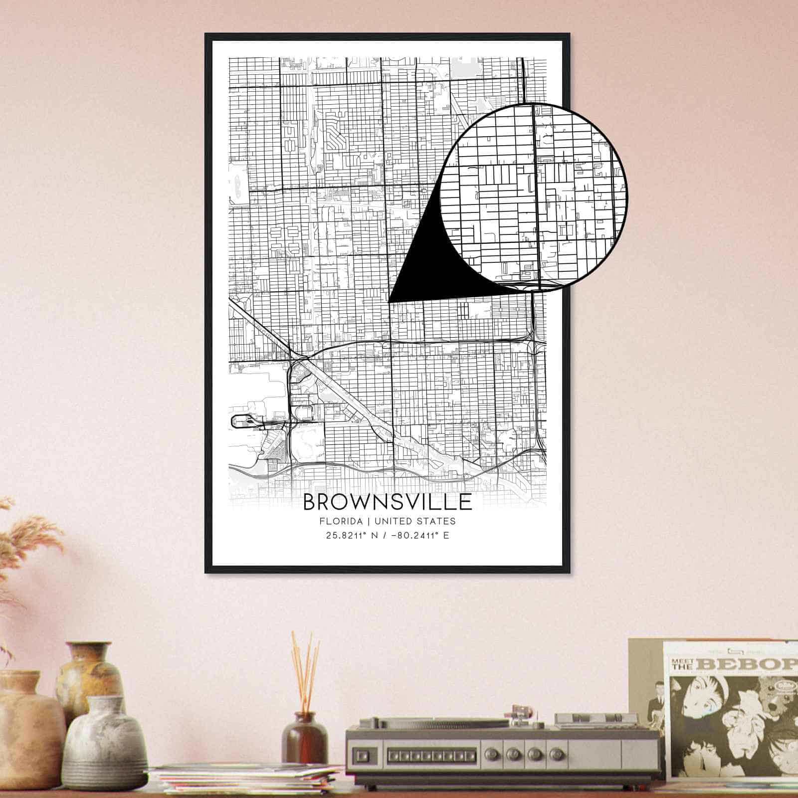 Deerfield Kansas Map Poster, Modern Home Decor Wall Art Print (Copy)