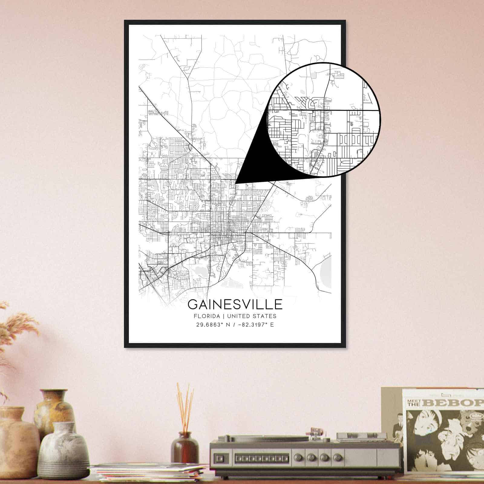 Deerfield Kansas Map Poster, Modern Home Decor Wall Art Print (Copy)