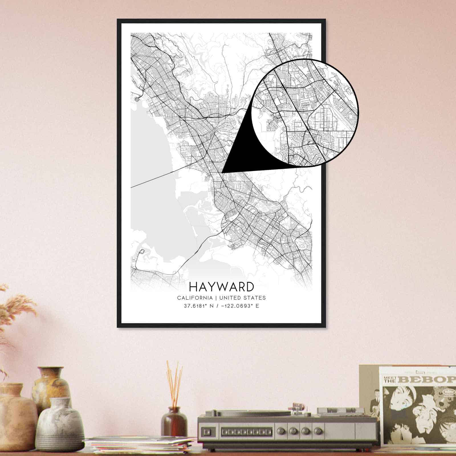 Deerfield Kansas Map Poster, Modern Home Decor Wall Art Print (Copy)