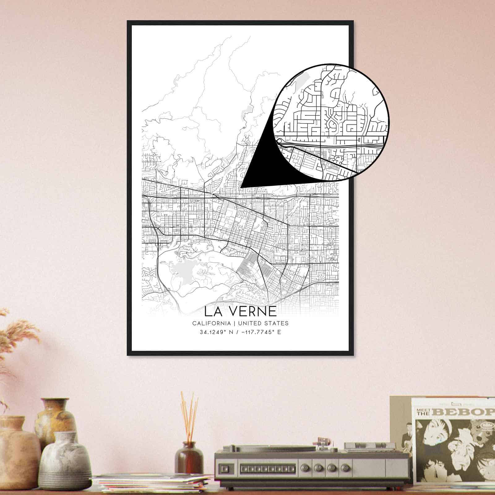 Deerfield Kansas Map Poster, Modern Home Decor Wall Art Print (Copy)