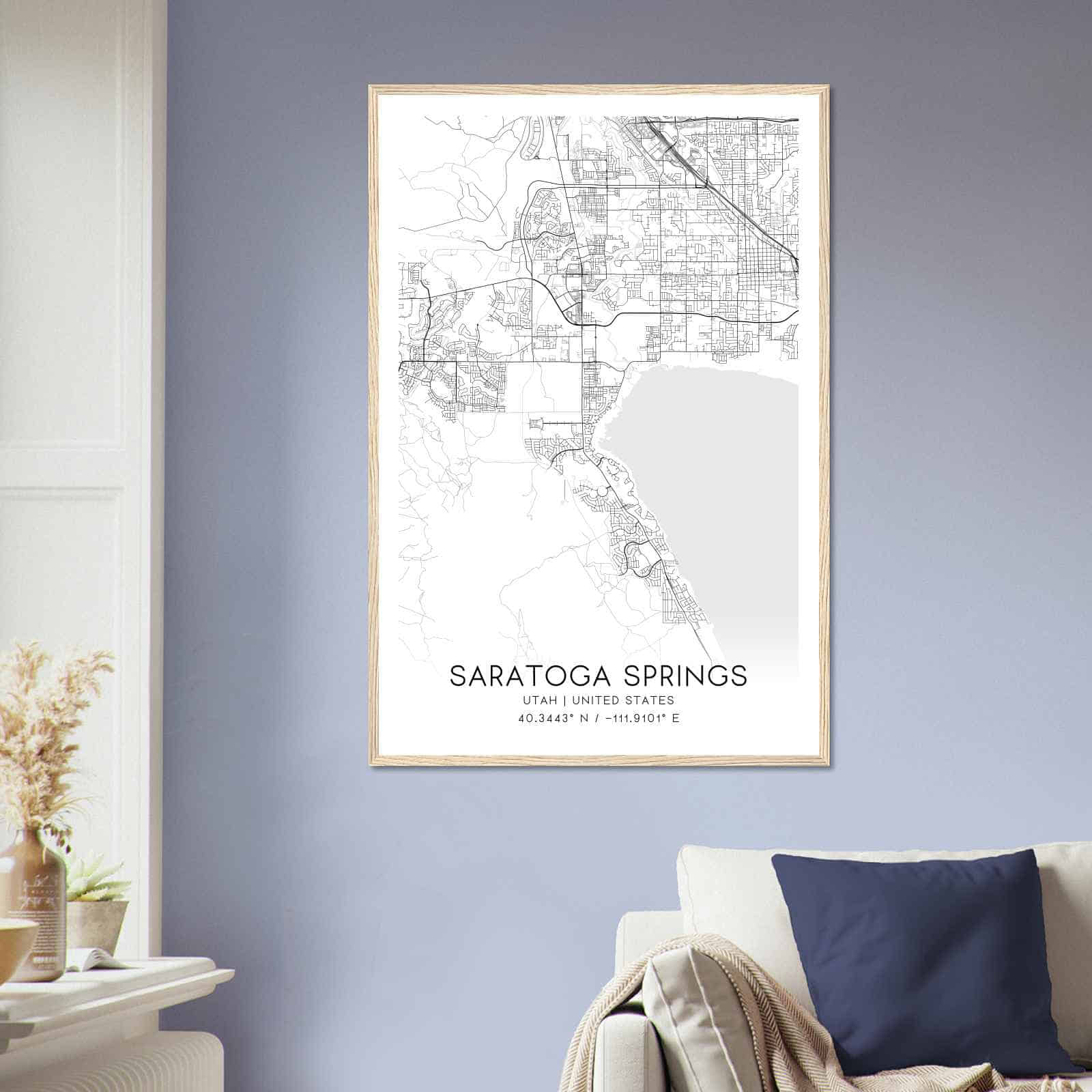 Deerfield Kansas Map Poster, Modern Home Decor Wall Art Print (Copy)