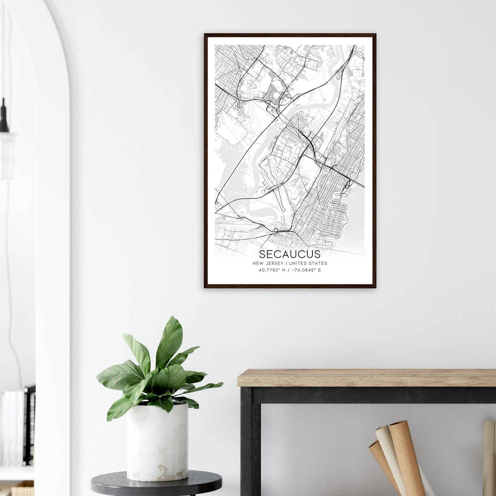 Deerfield Kansas Map Poster, Modern Home Decor Wall Art Print (Copy)