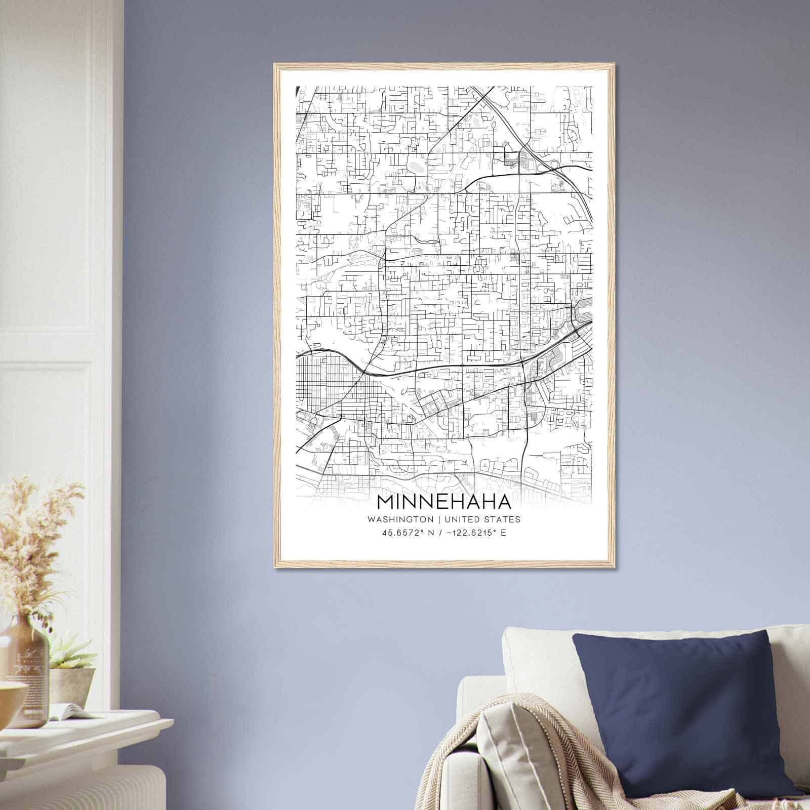 Deerfield Kansas Map Poster, Modern Home Decor Wall Art Print (Copy)
