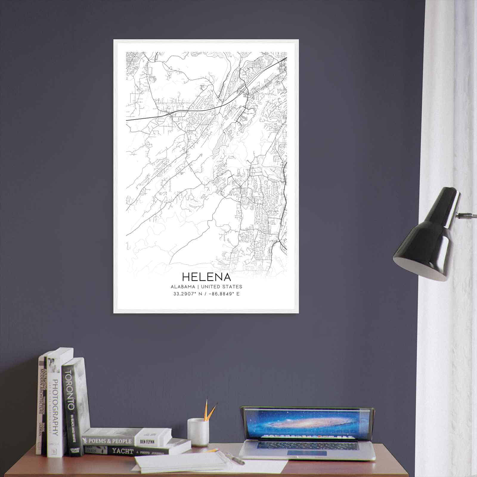 Deerfield Kansas Map Poster, Modern Home Decor Wall Art Print (Copy)