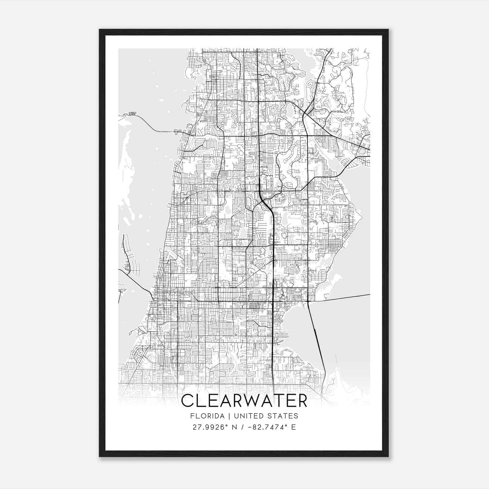 Clearwater Florida Map - k8r86co