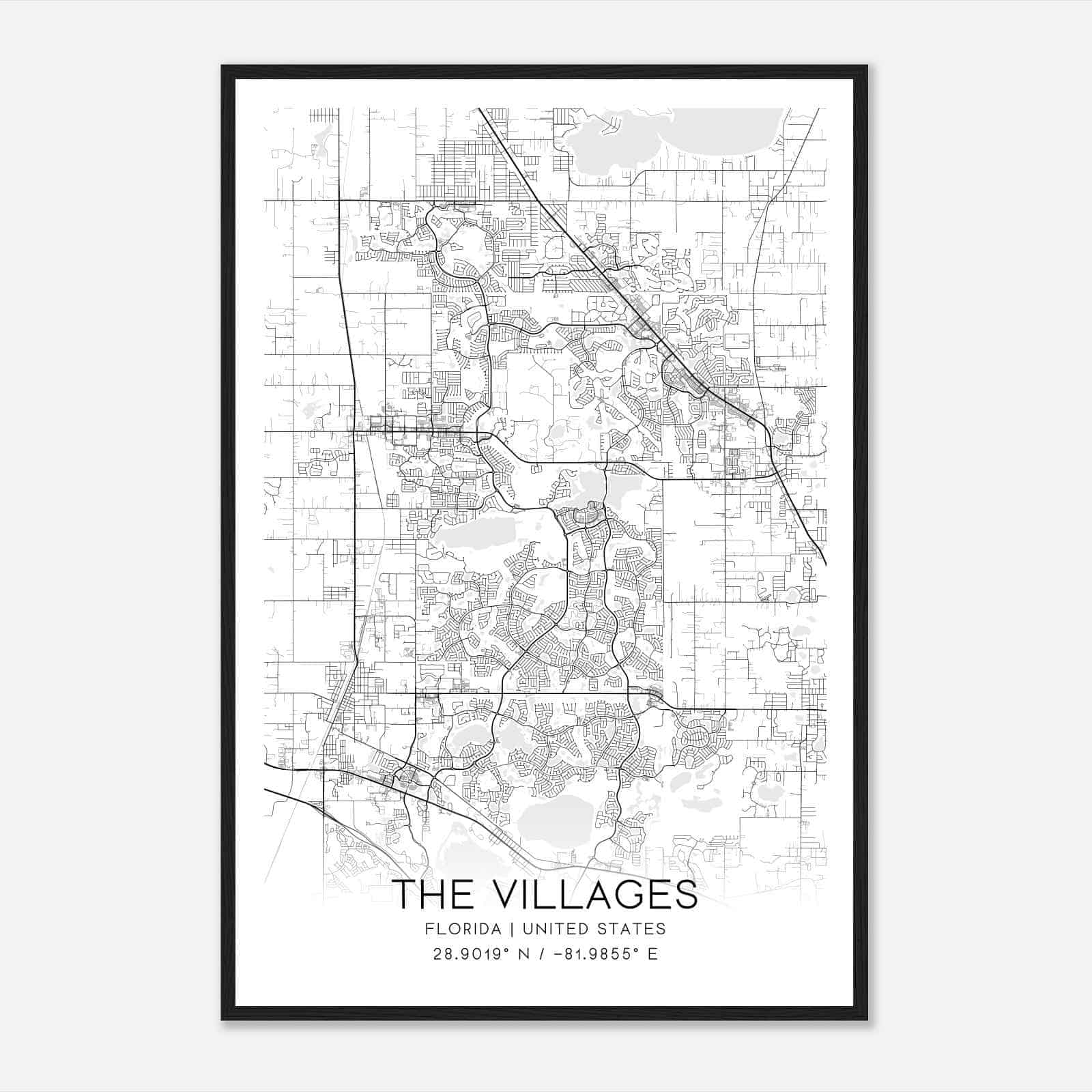 the-villages-florida-map-poster-modern-home-decor-wall-art-print-custom-maps-posters