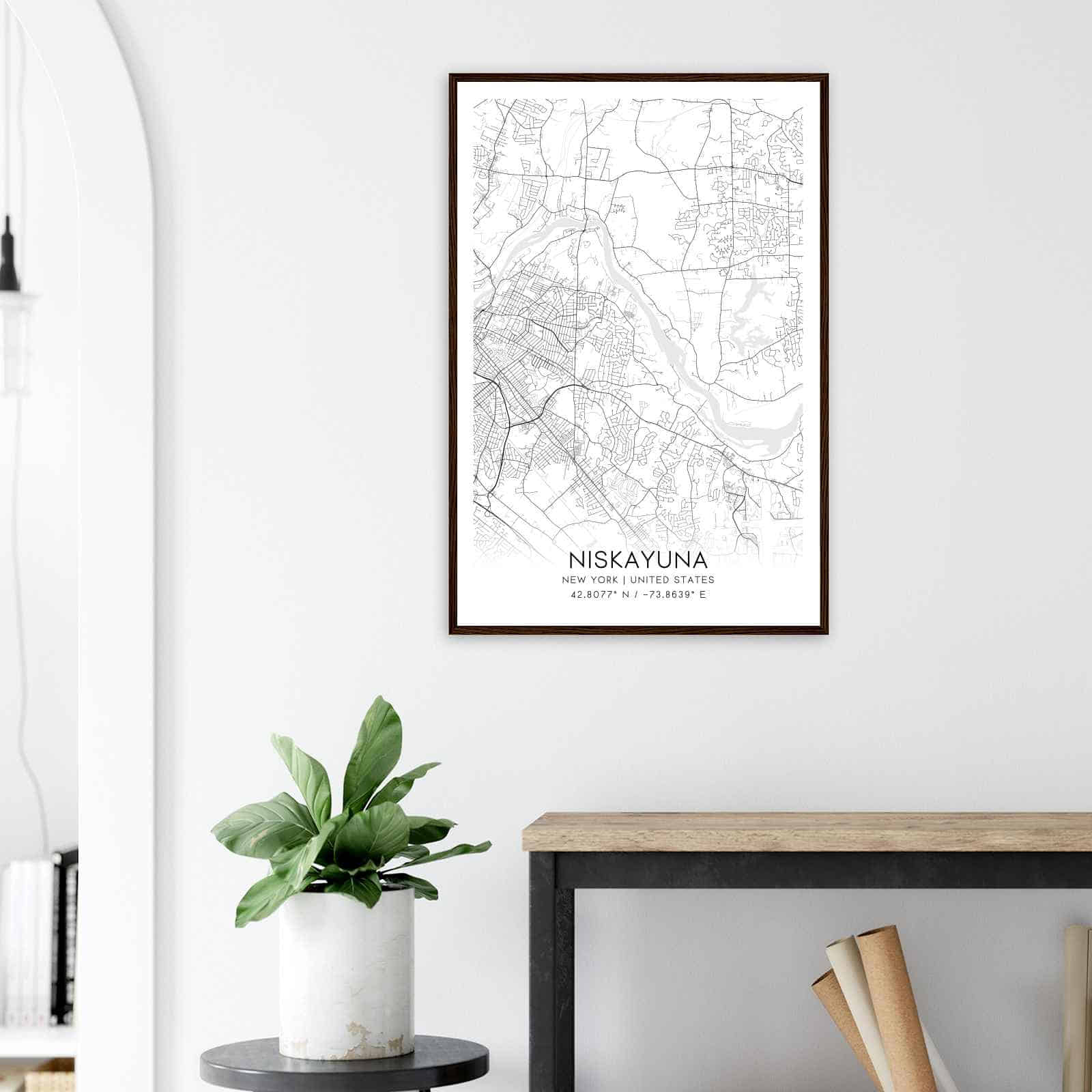 Deerfield Kansas Map Poster, Modern Home Decor Wall Art Print (Copy)