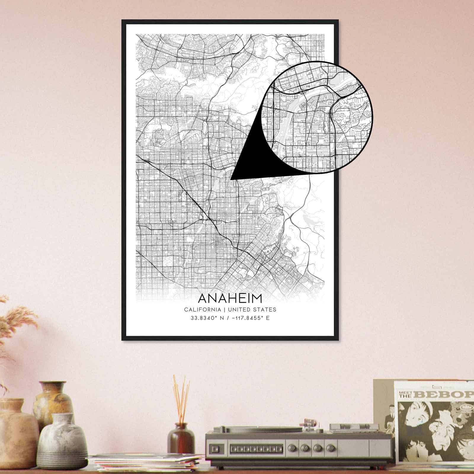 Deerfield Kansas Map Poster, Modern Home Decor Wall Art Print (Copy)